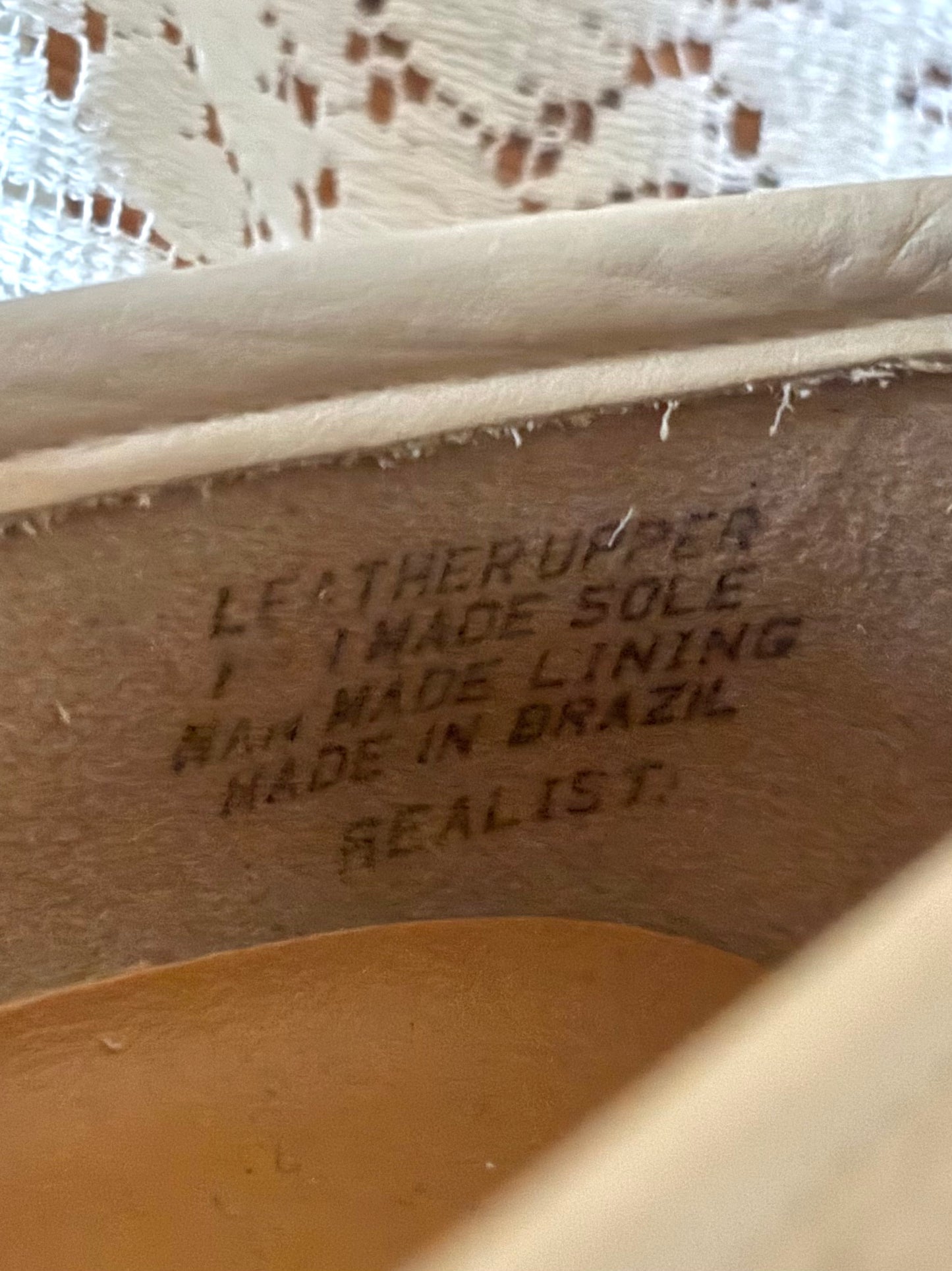 Vintage cream loafer heels