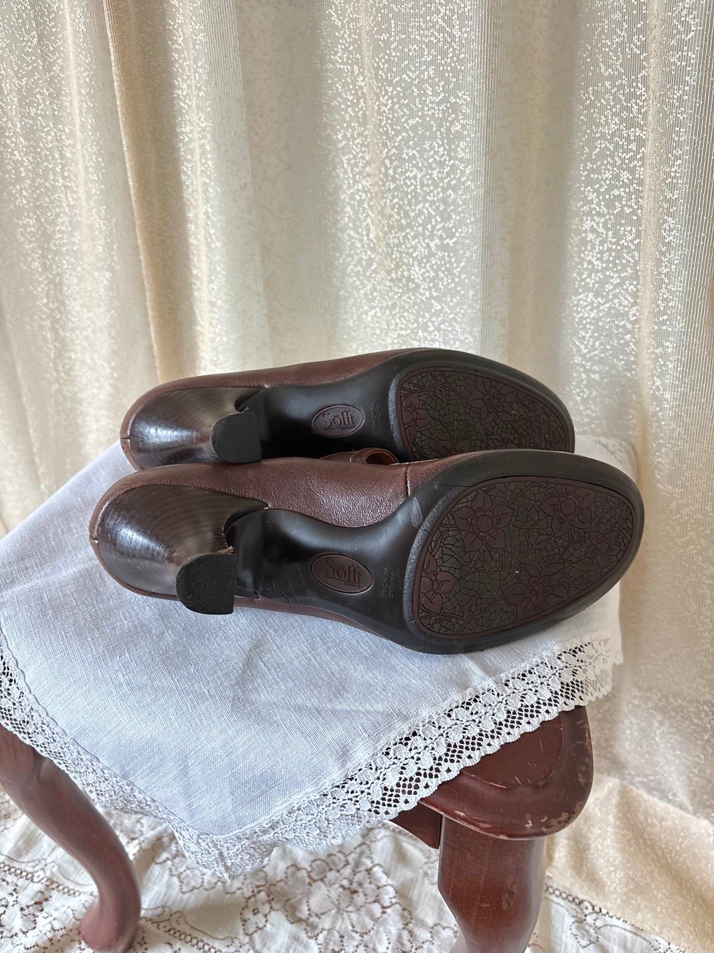 Brown t-strap mary janes