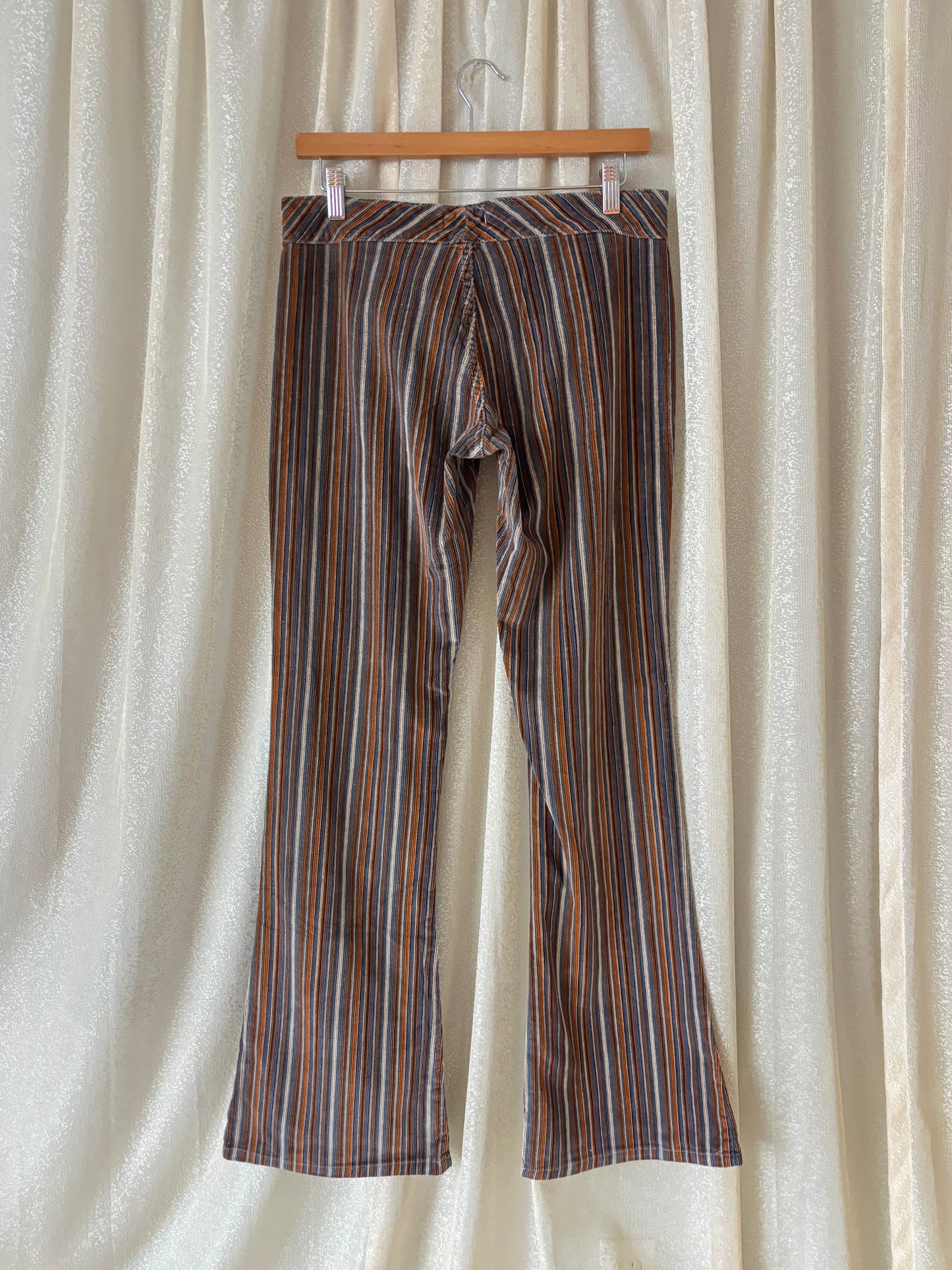 90s/00s pinstripe cotton corduroy flares