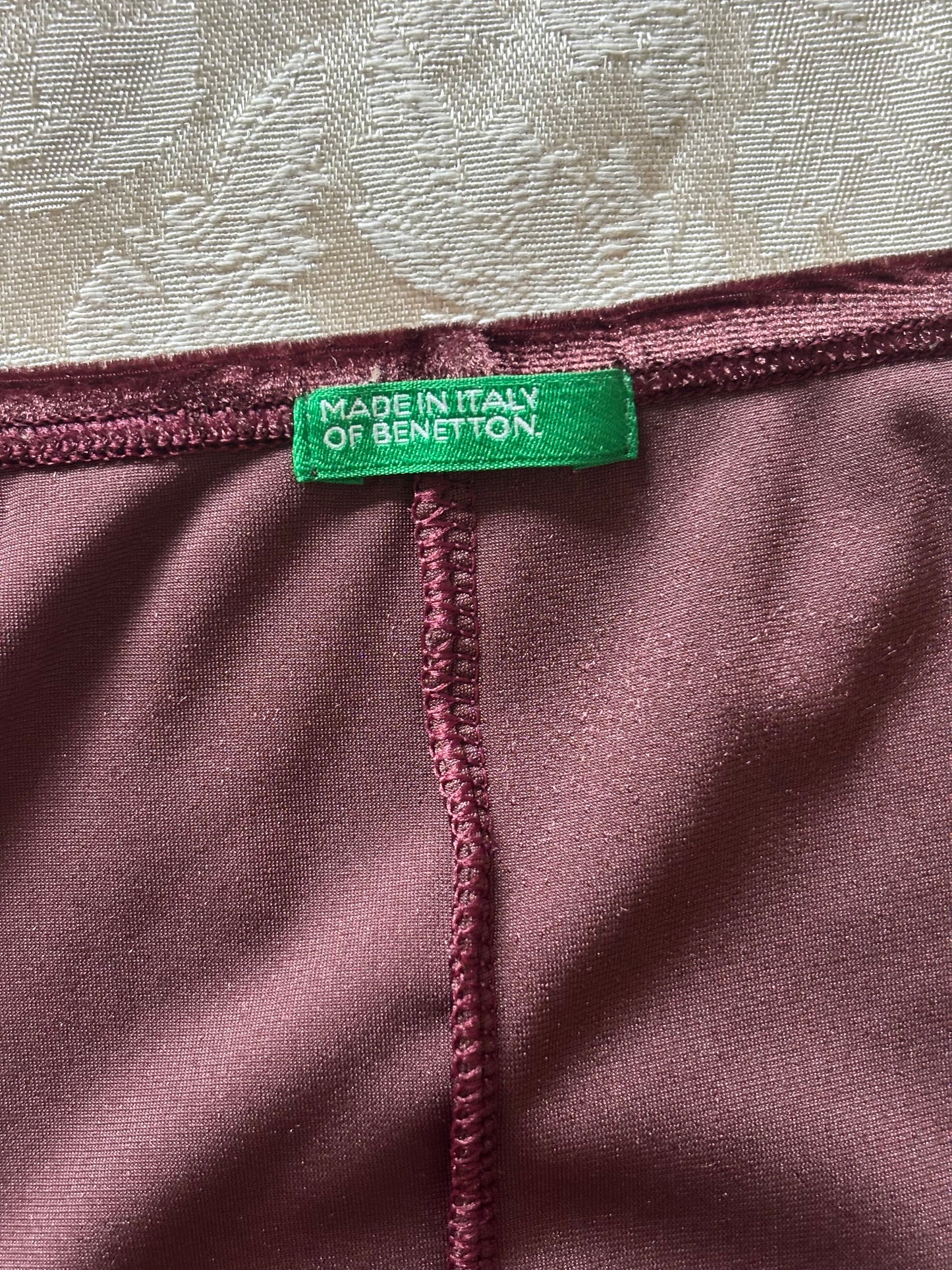 United Colors of Benetton maroon velvet maxi dress