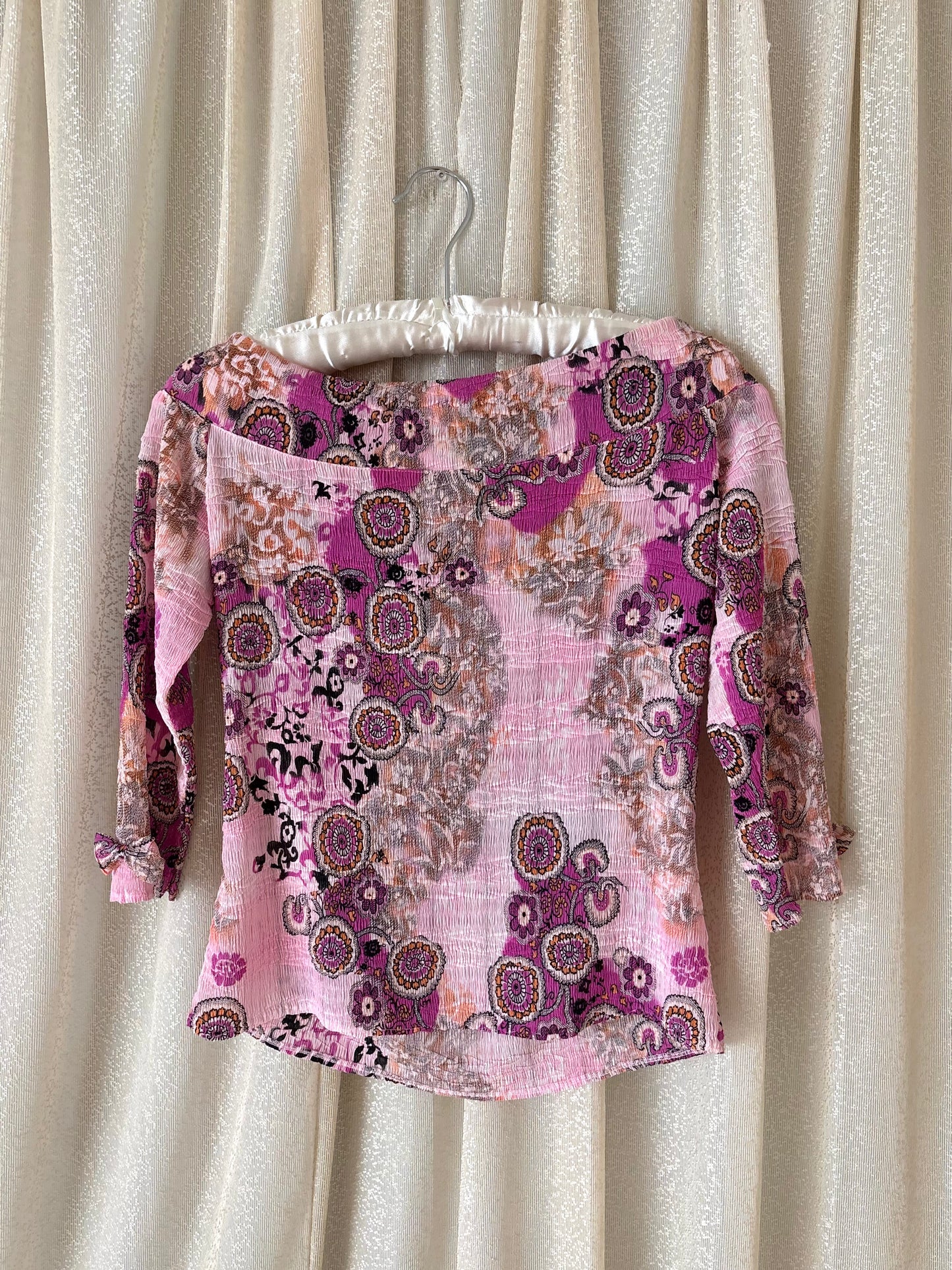 90s/00s Alberto Makali off-shoulder pleated top