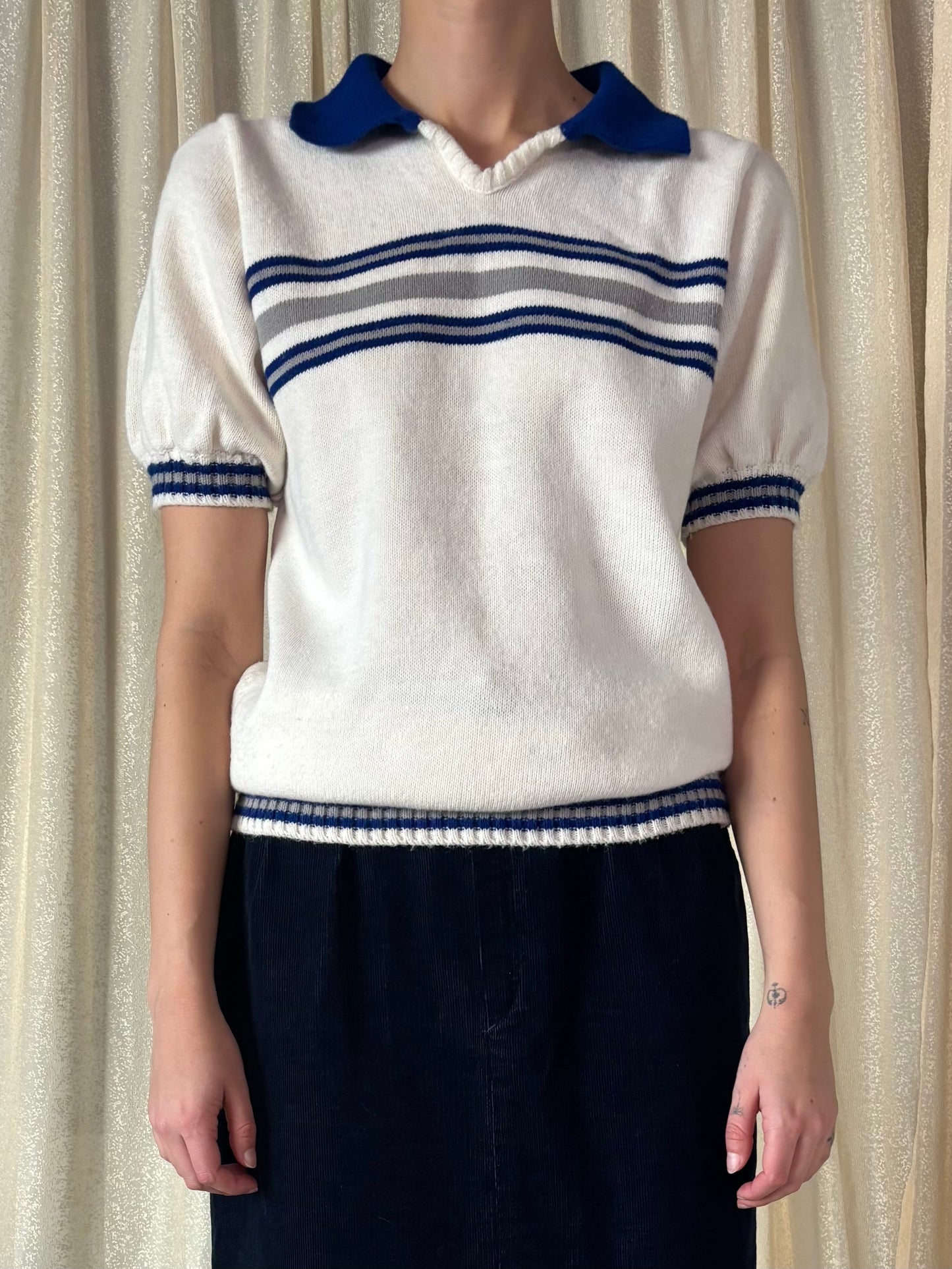 60s cheerleader polo sweater