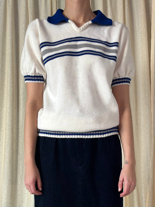 60s cheerleader polo sweater