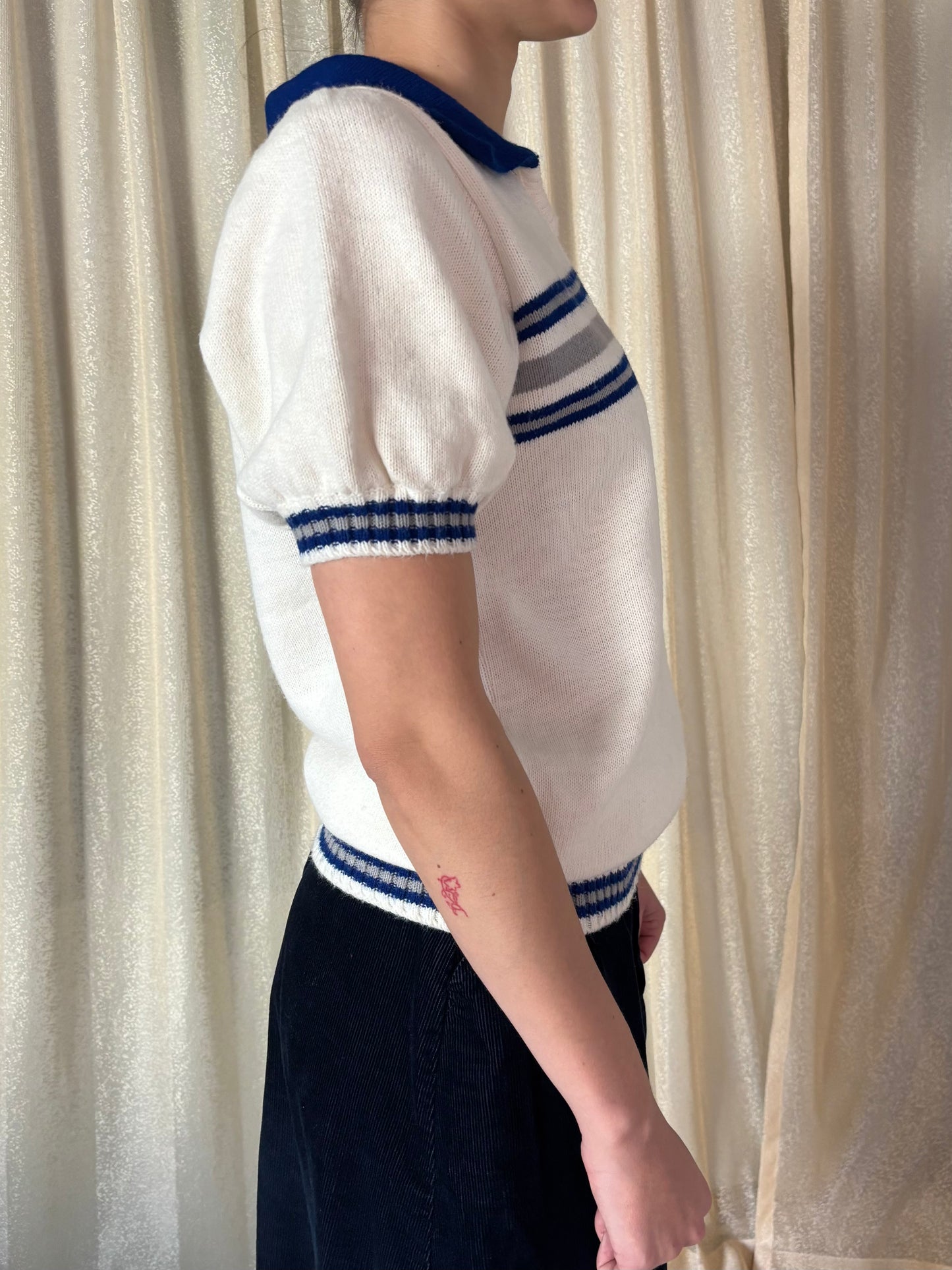 60s cheerleader polo sweater