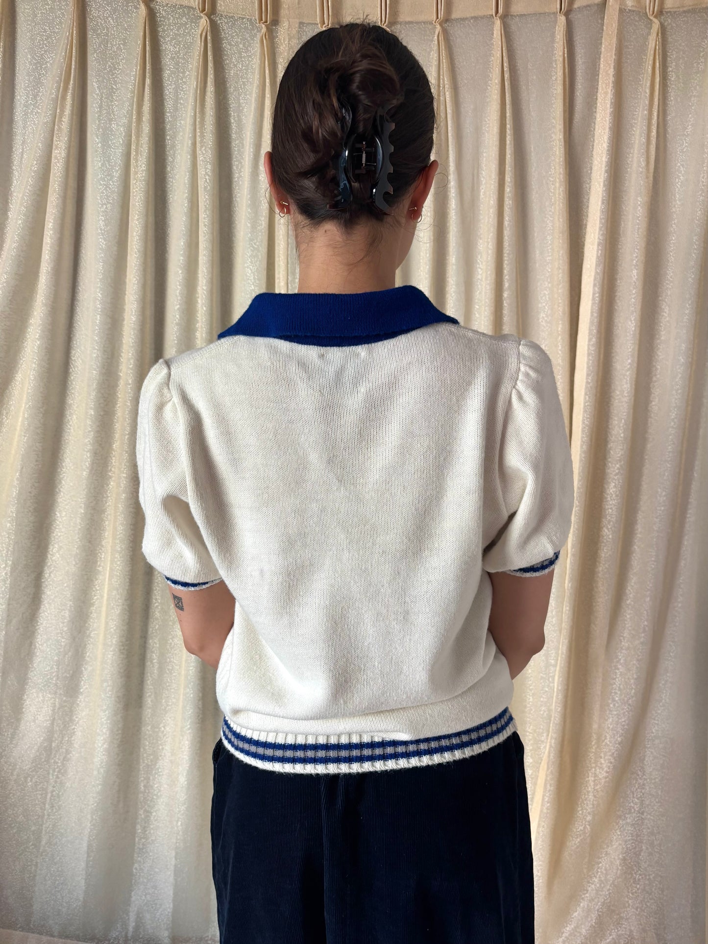 60s cheerleader polo sweater