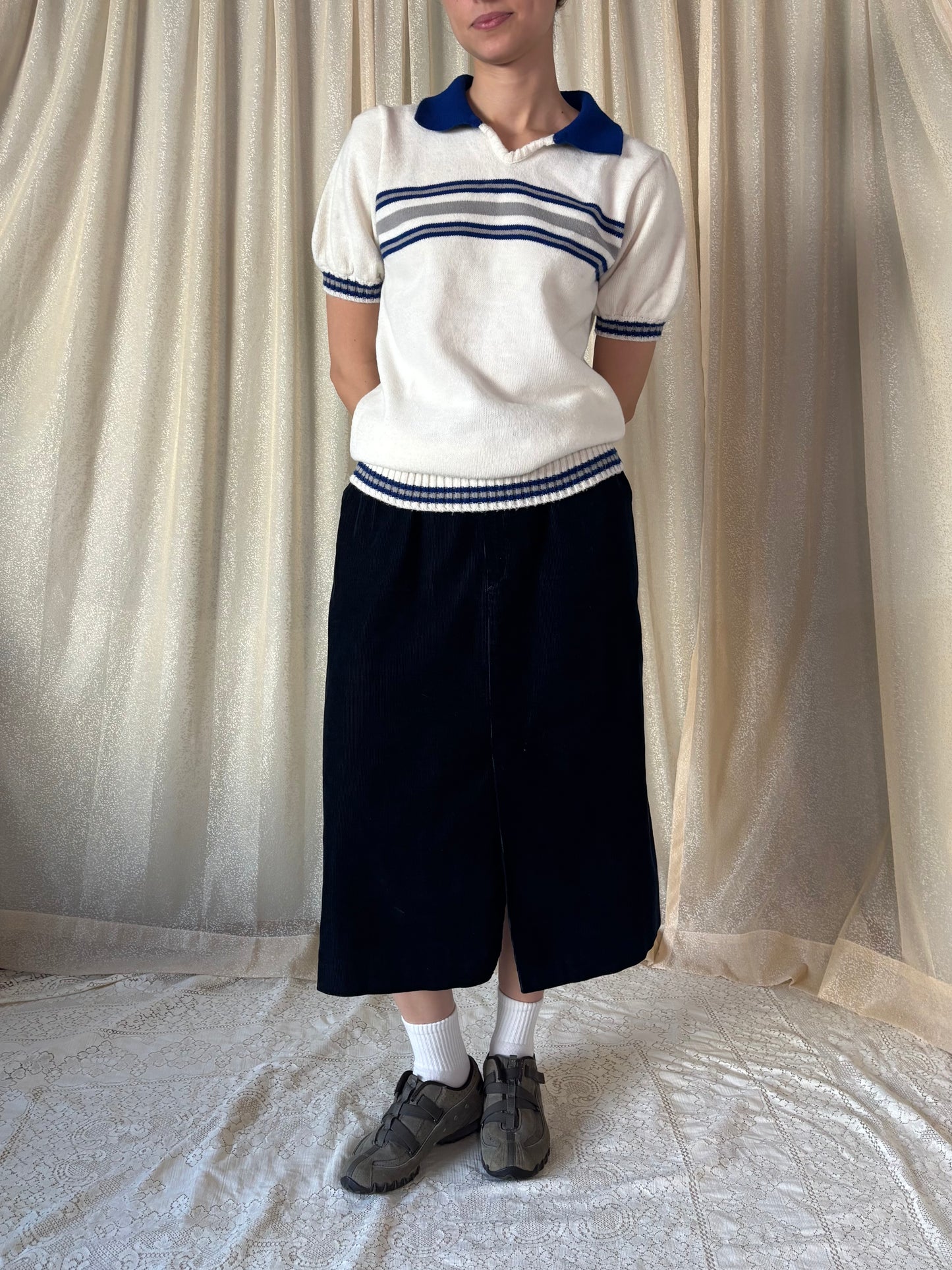 60s cheerleader polo sweater