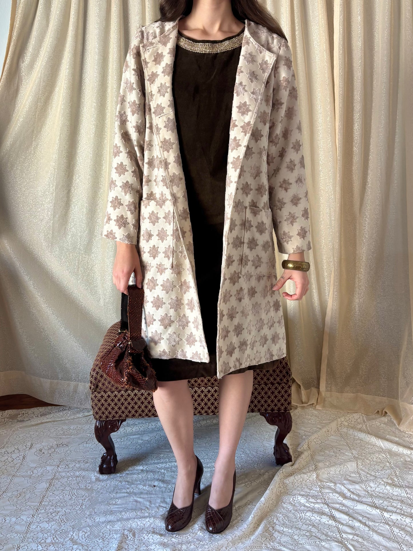 Velvet floral star coat