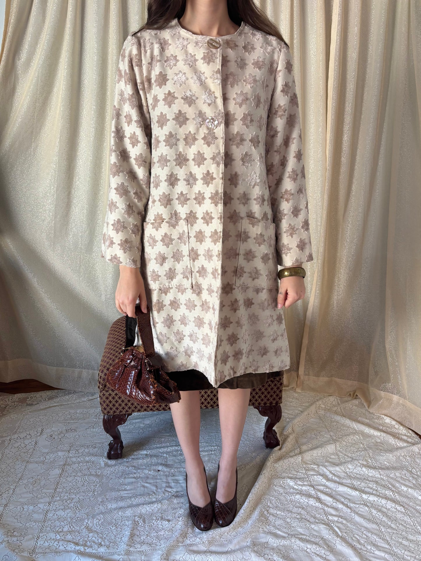 Velvet floral star coat