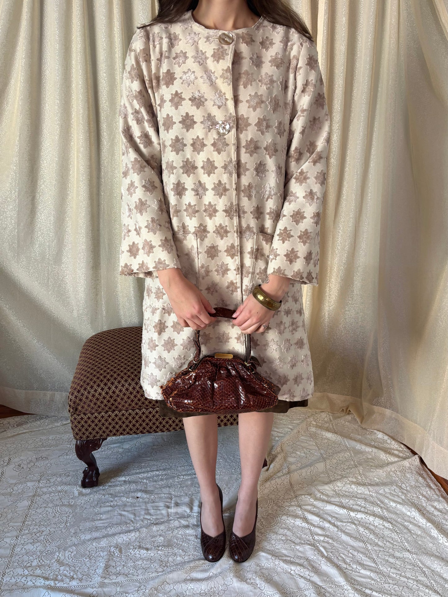 Velvet floral star coat