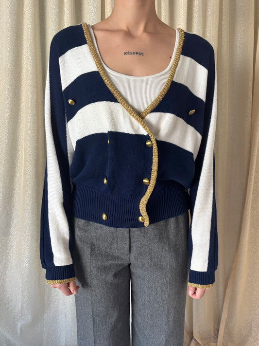 90s Pierre Cardin striped cardigan