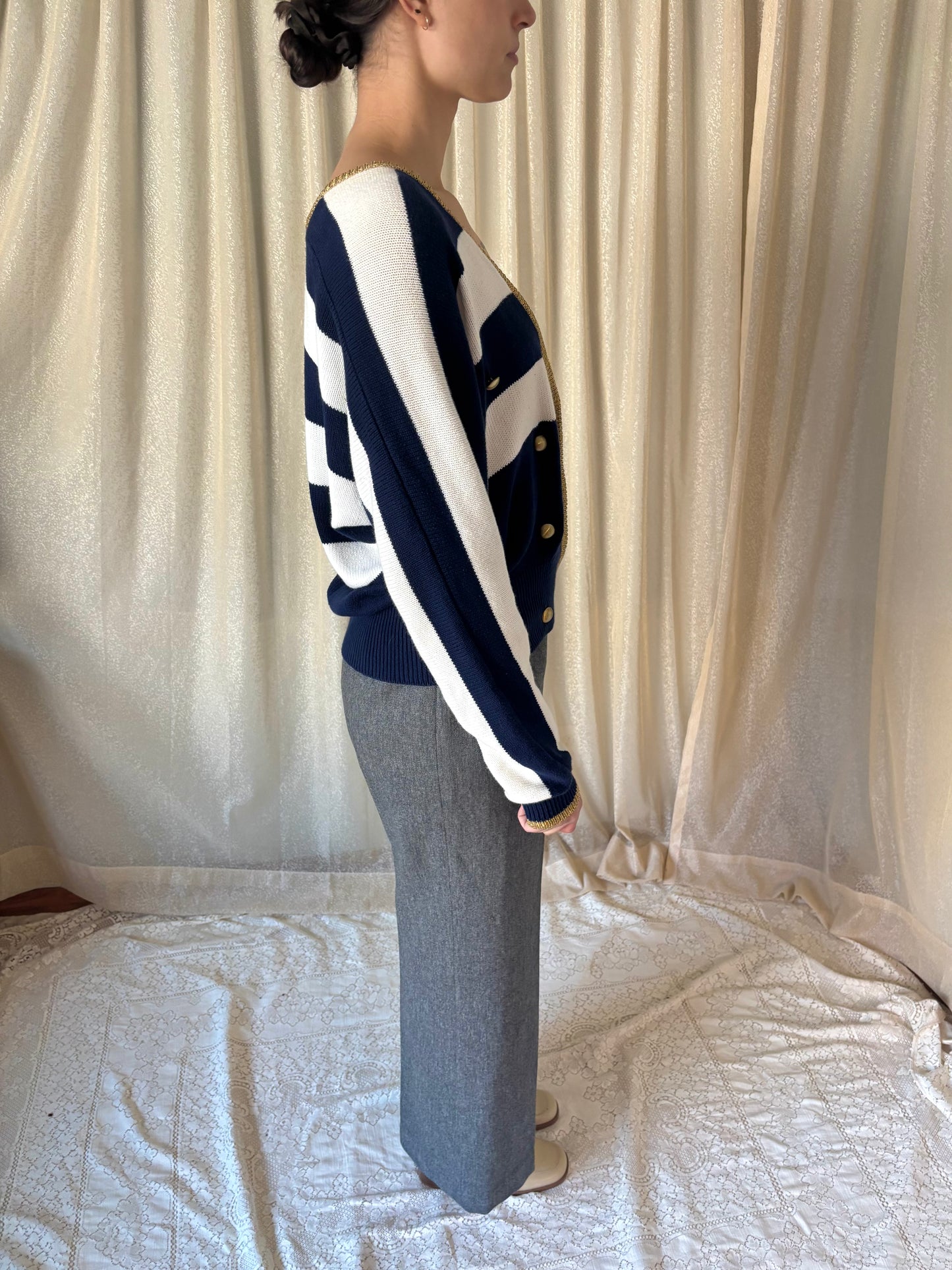 90s Pierre Cardin striped cardigan