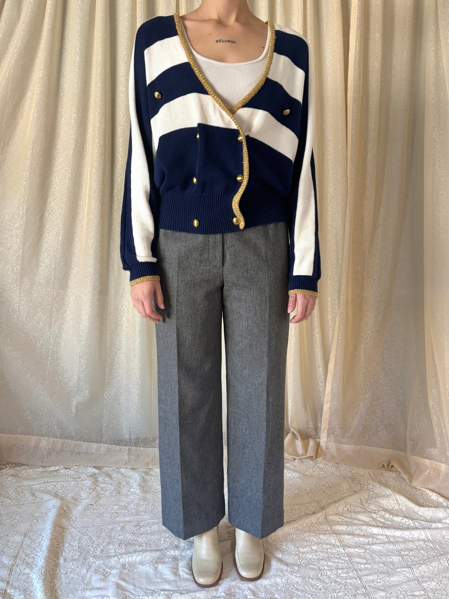 90s Pierre Cardin striped cardigan