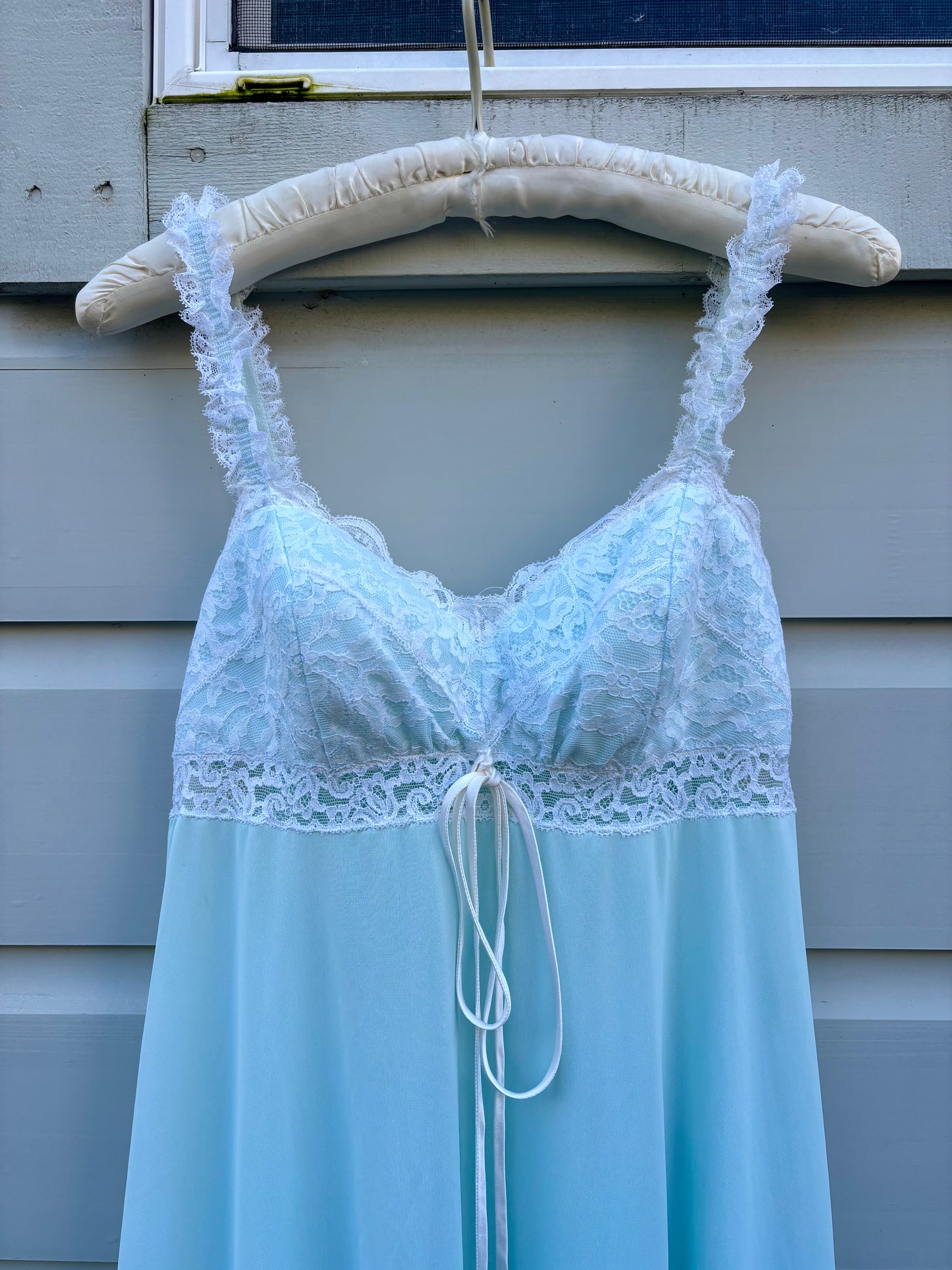 60s Olga Sleeping Pretty teal nightgown