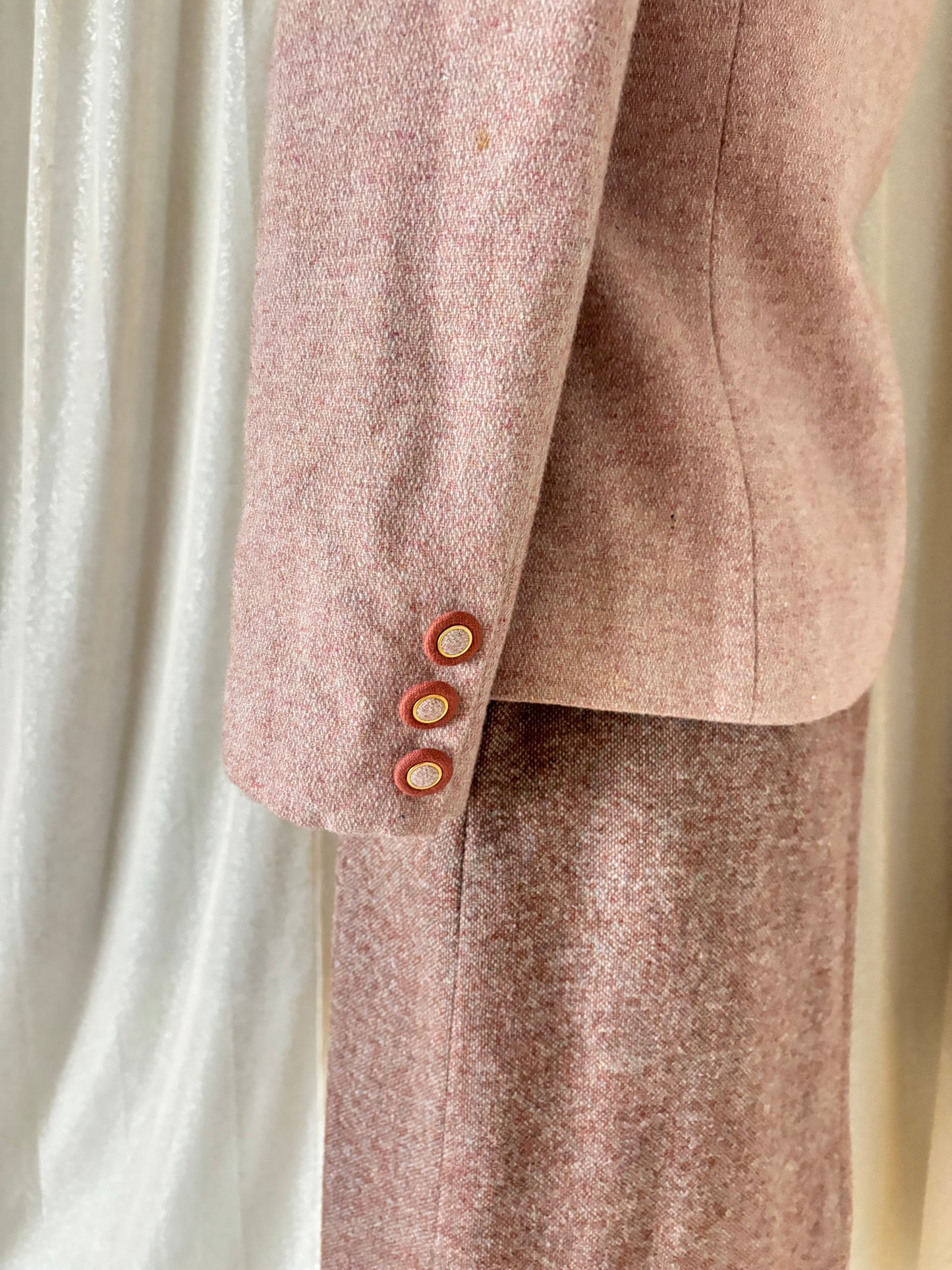 80s/90s wool curved stripe blazer