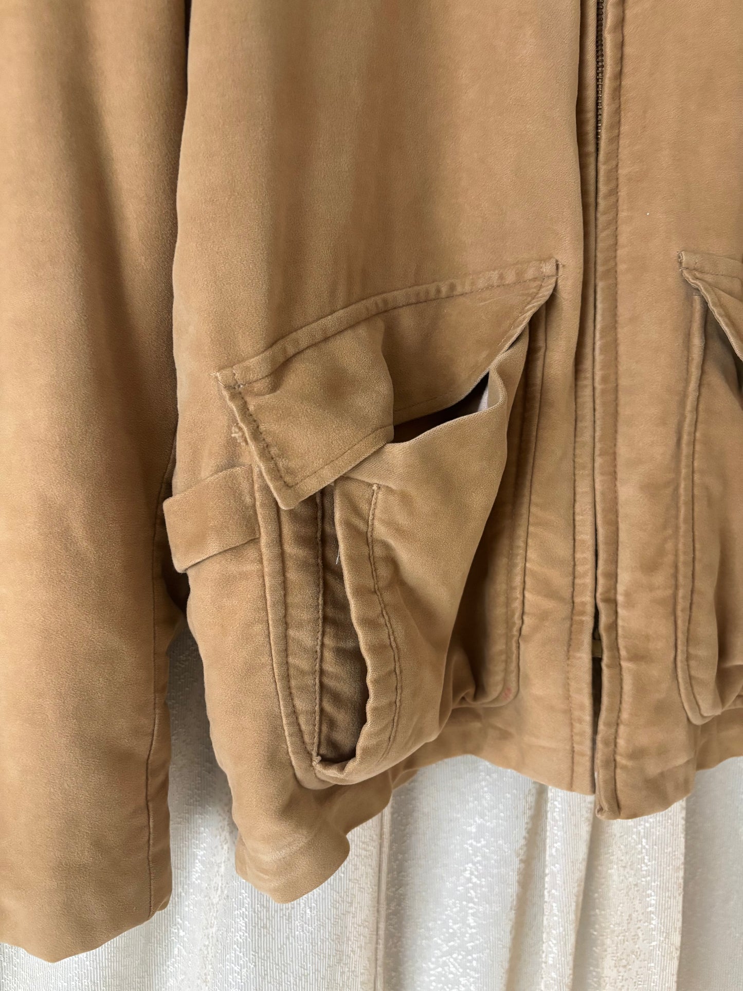 70s Holland suede sherpa lined jacket