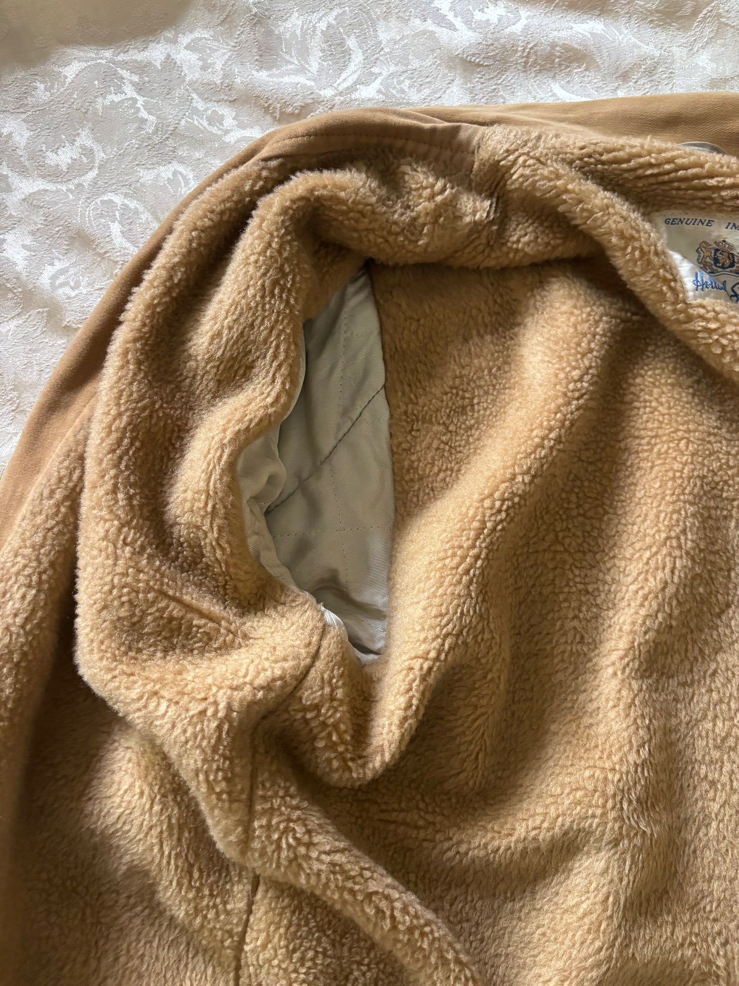 70s Holland suede sherpa lined jacket