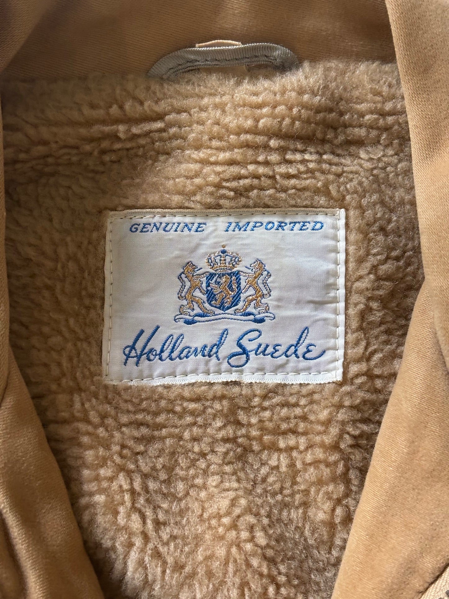 70s Holland suede sherpa lined jacket