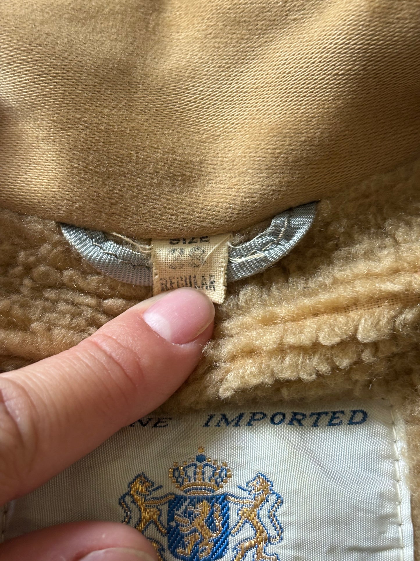 70s Holland suede sherpa lined jacket