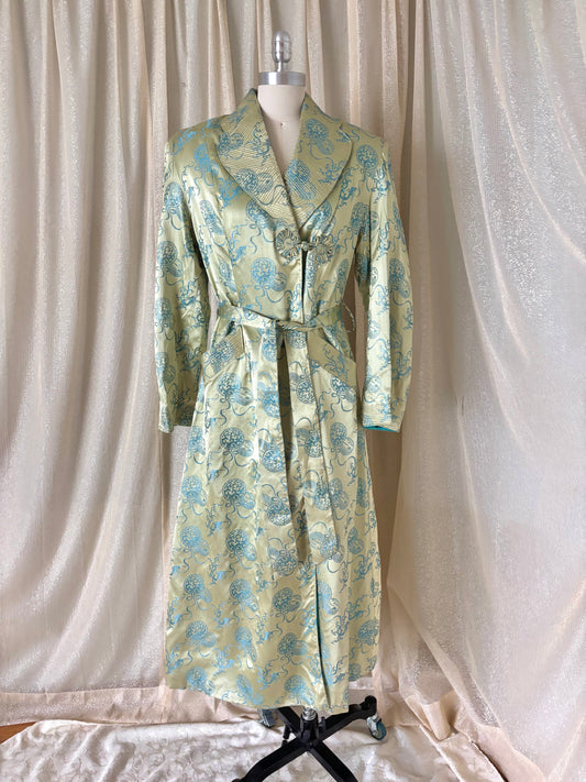 40s Chinese silk brocade dressing gown