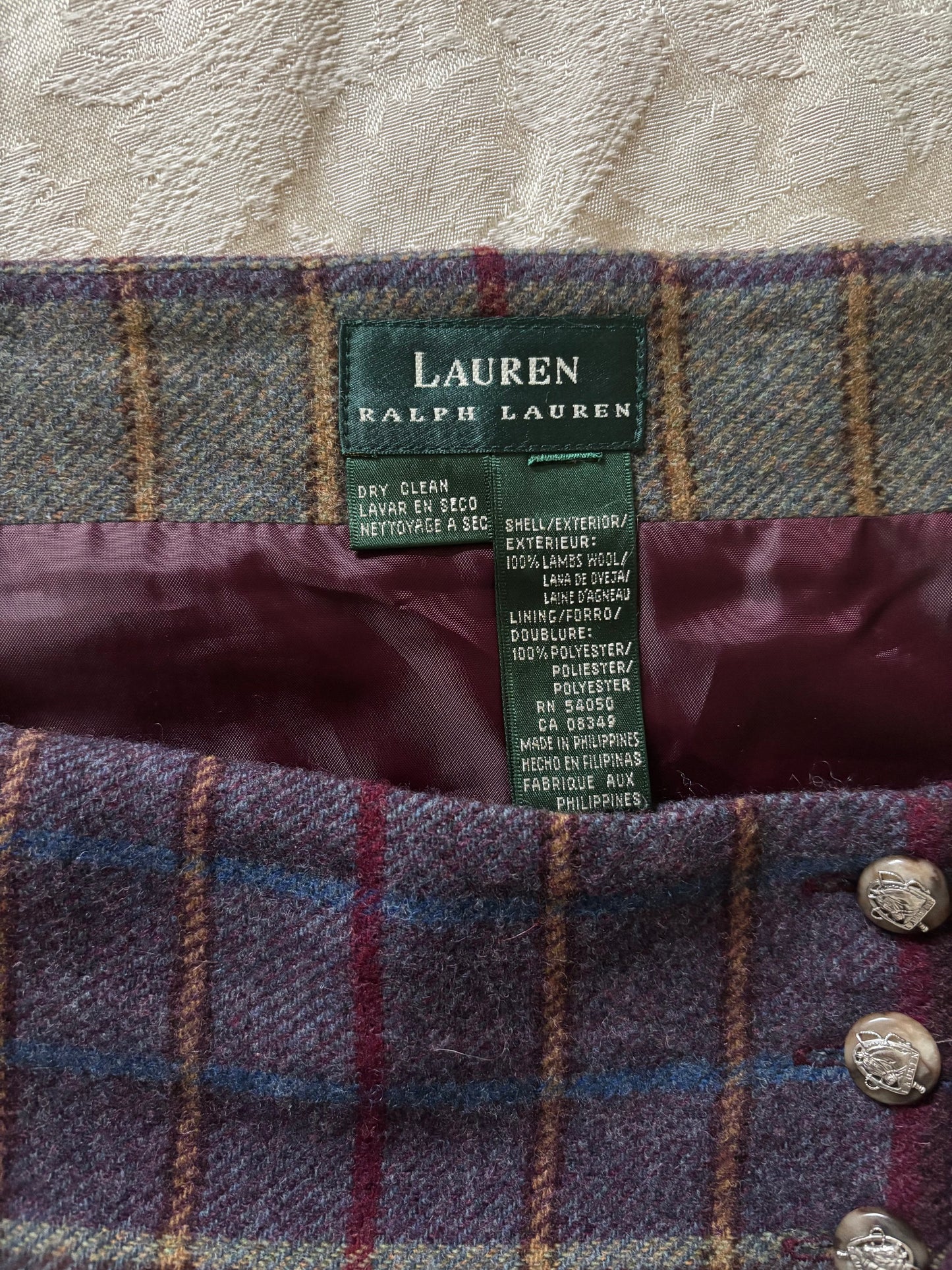 90s lambswool fringe blanket wrap skirt