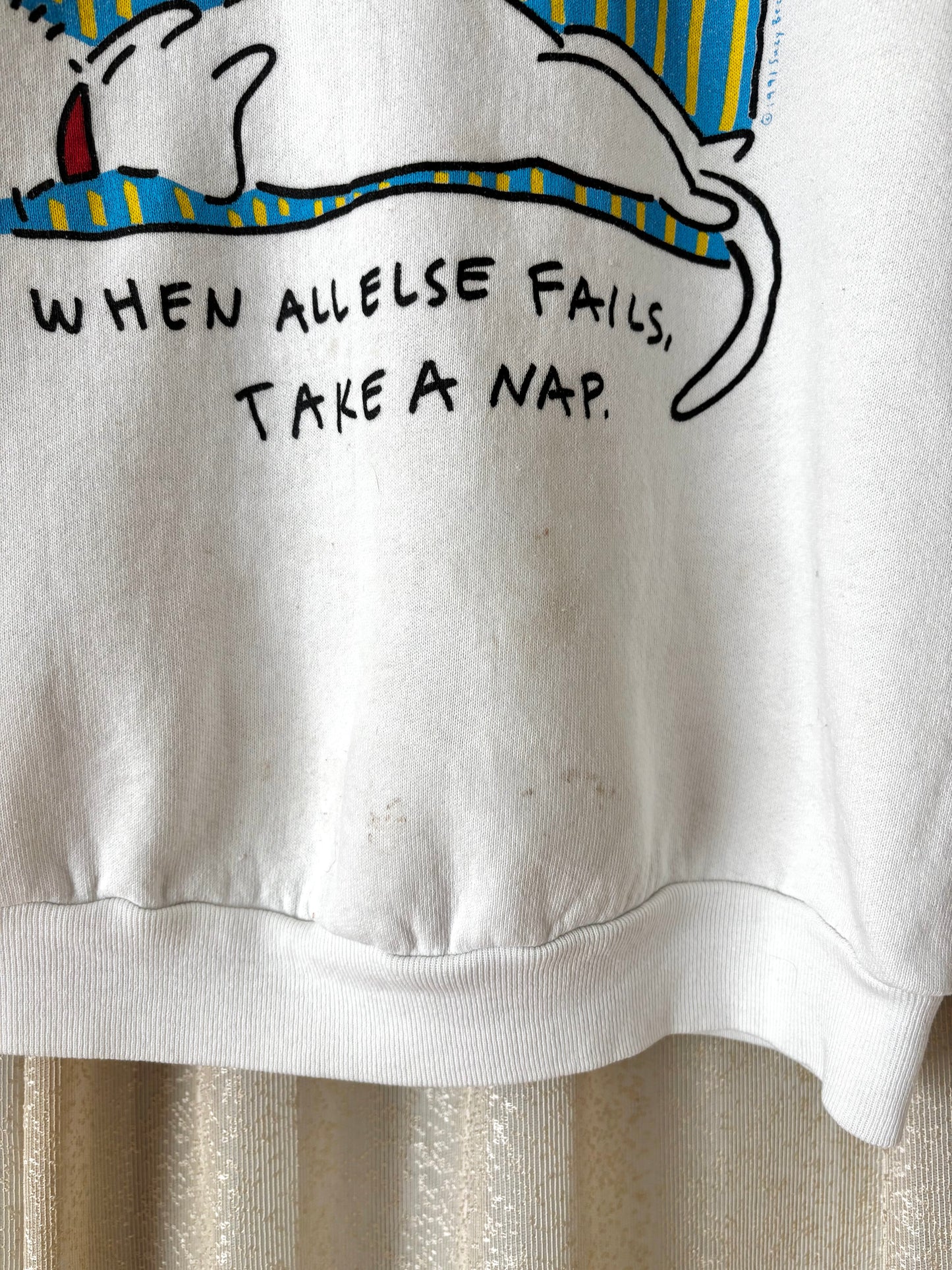 90s Suzy Becker cat crewneck