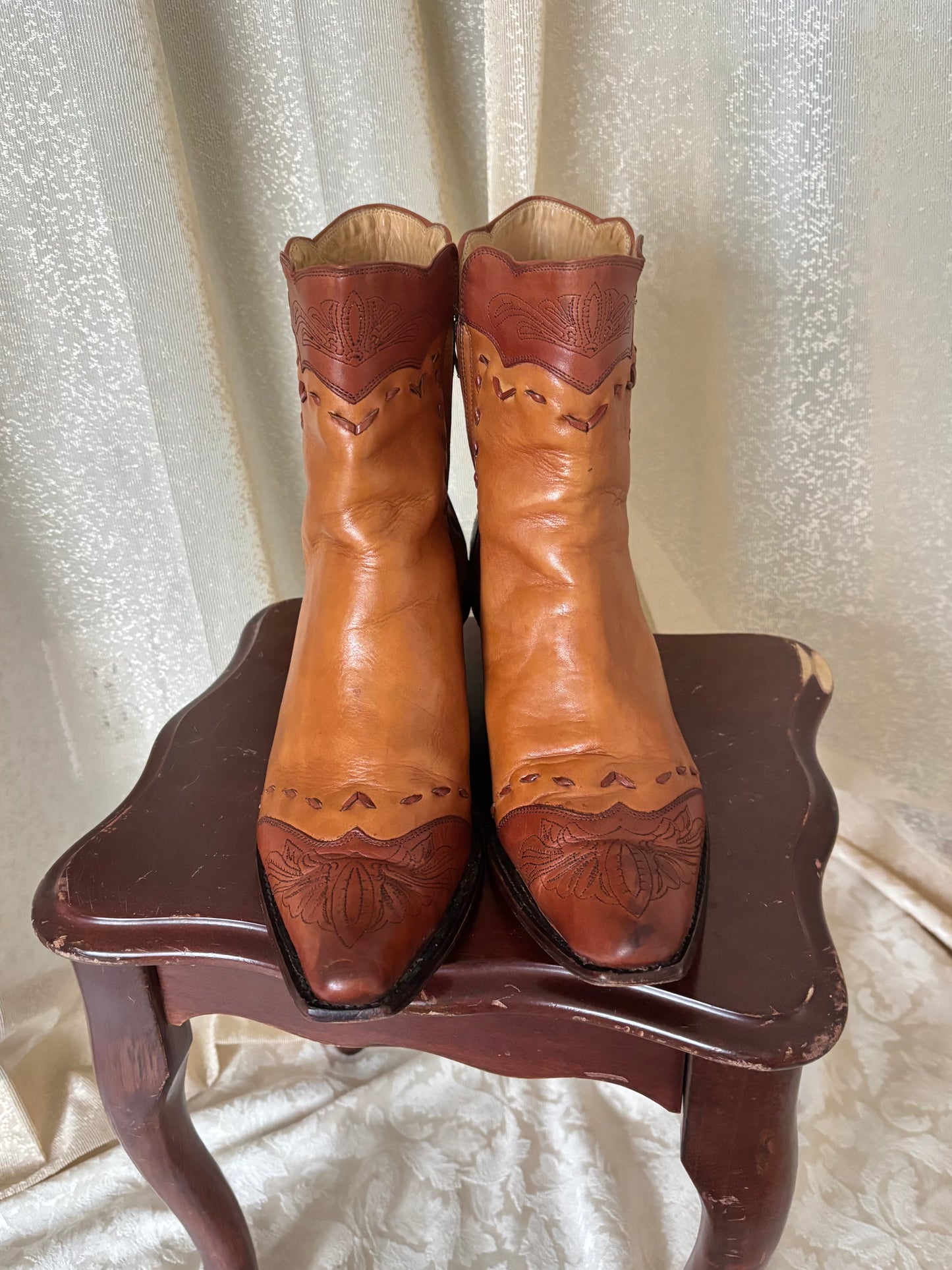 Charlie 1 Horse by Lucchese leather buckstitch ankle boots