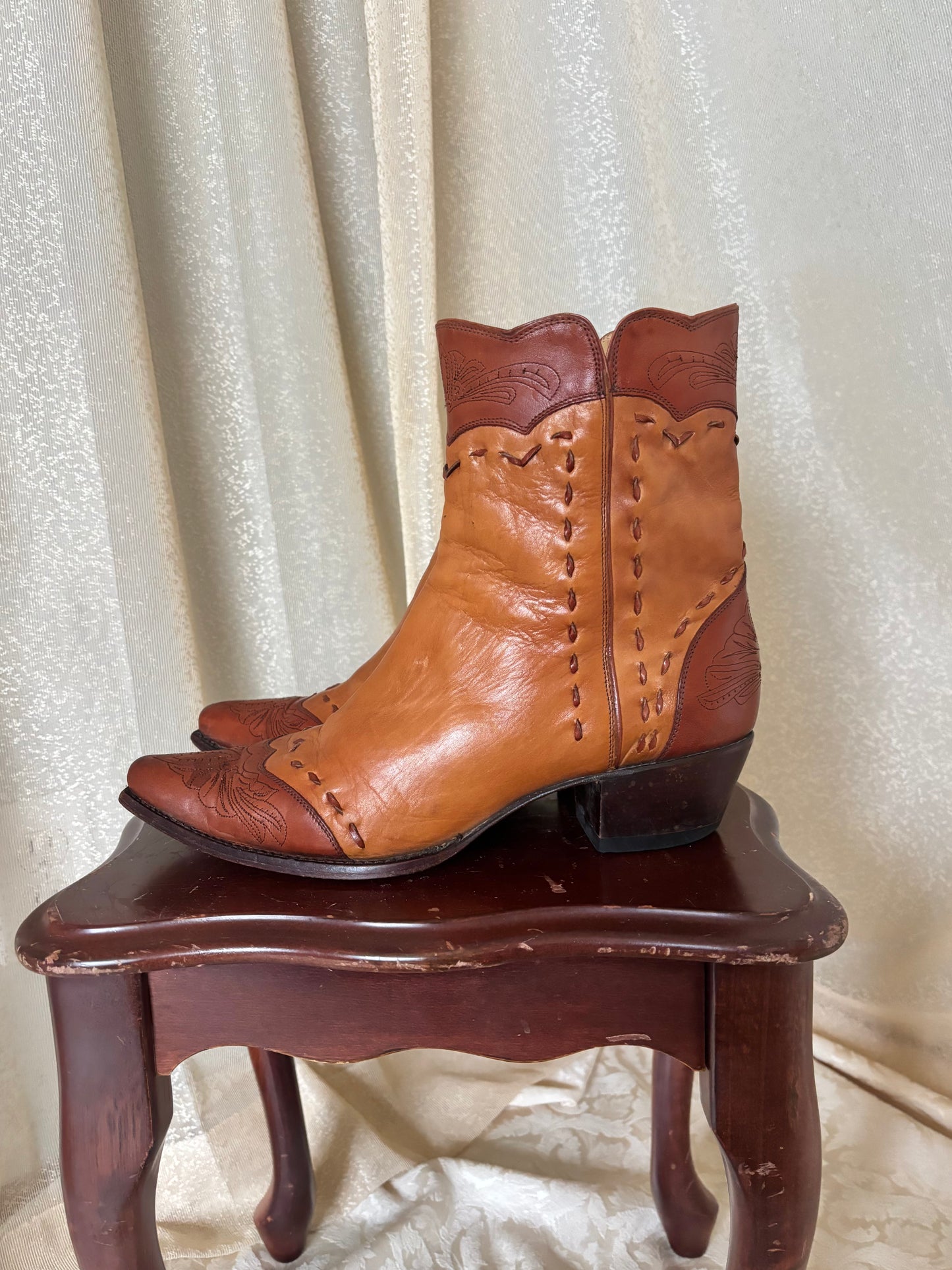 Charlie 1 Horse by Lucchese leather buckstitch ankle boots