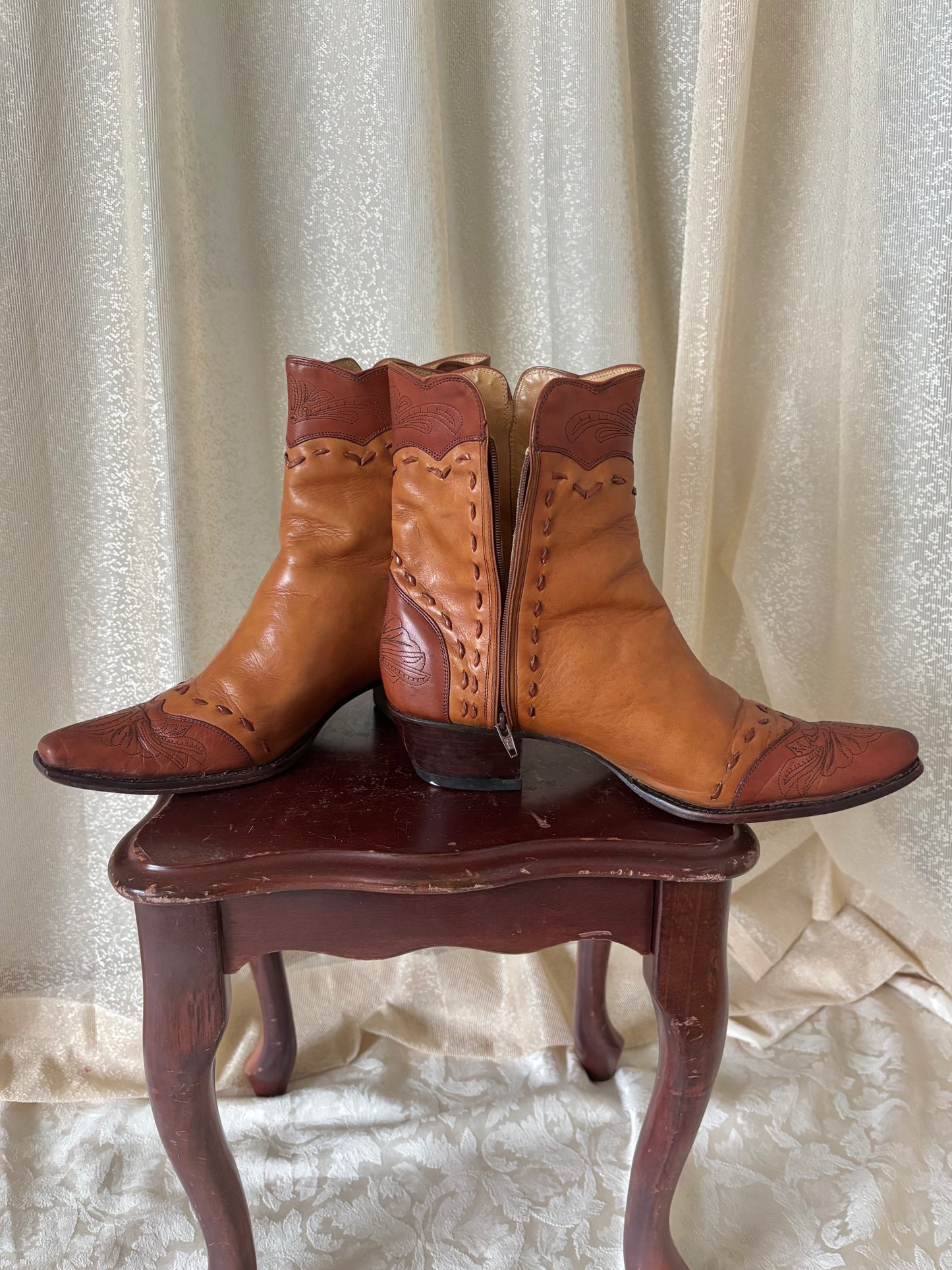 Charlie 1 Horse by Lucchese leather buckstitch ankle boots