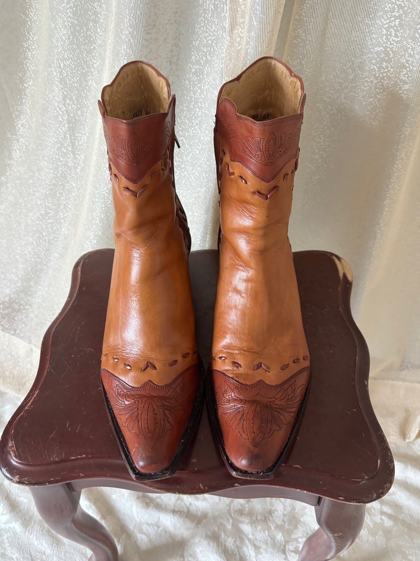 Charlie 1 Horse by Lucchese leather buckstitch ankle boots