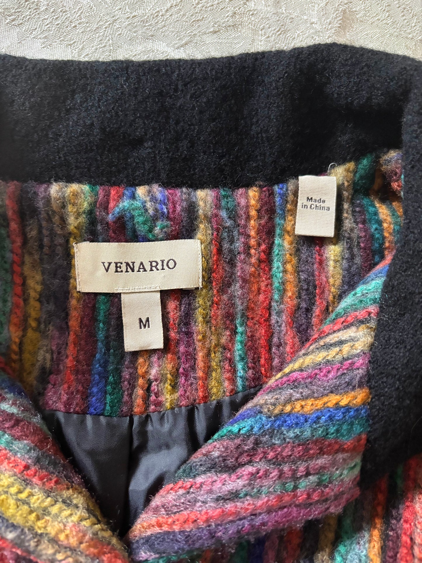 Multicolored stripe knit jacket