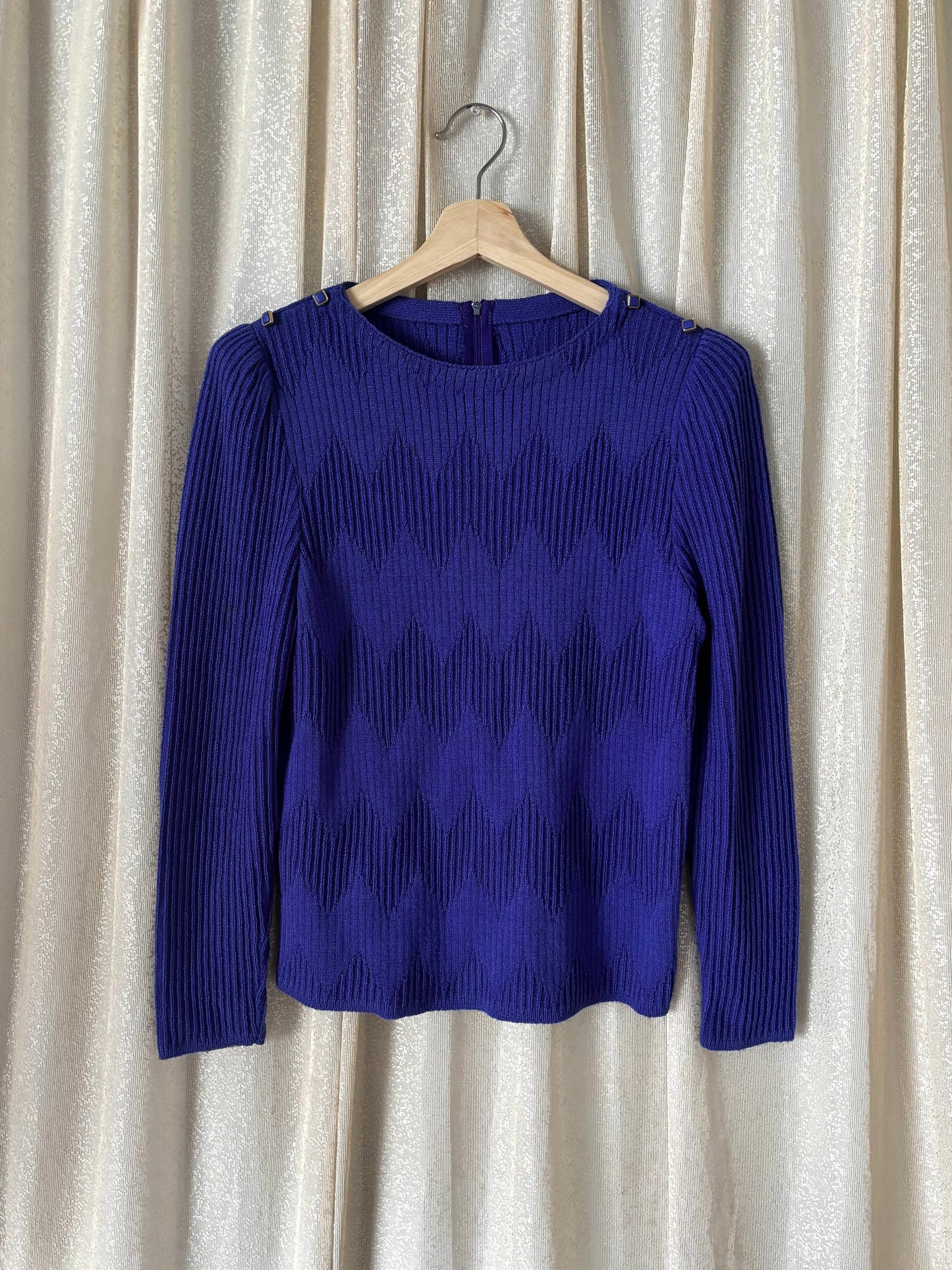 80s purple chevron sweater
