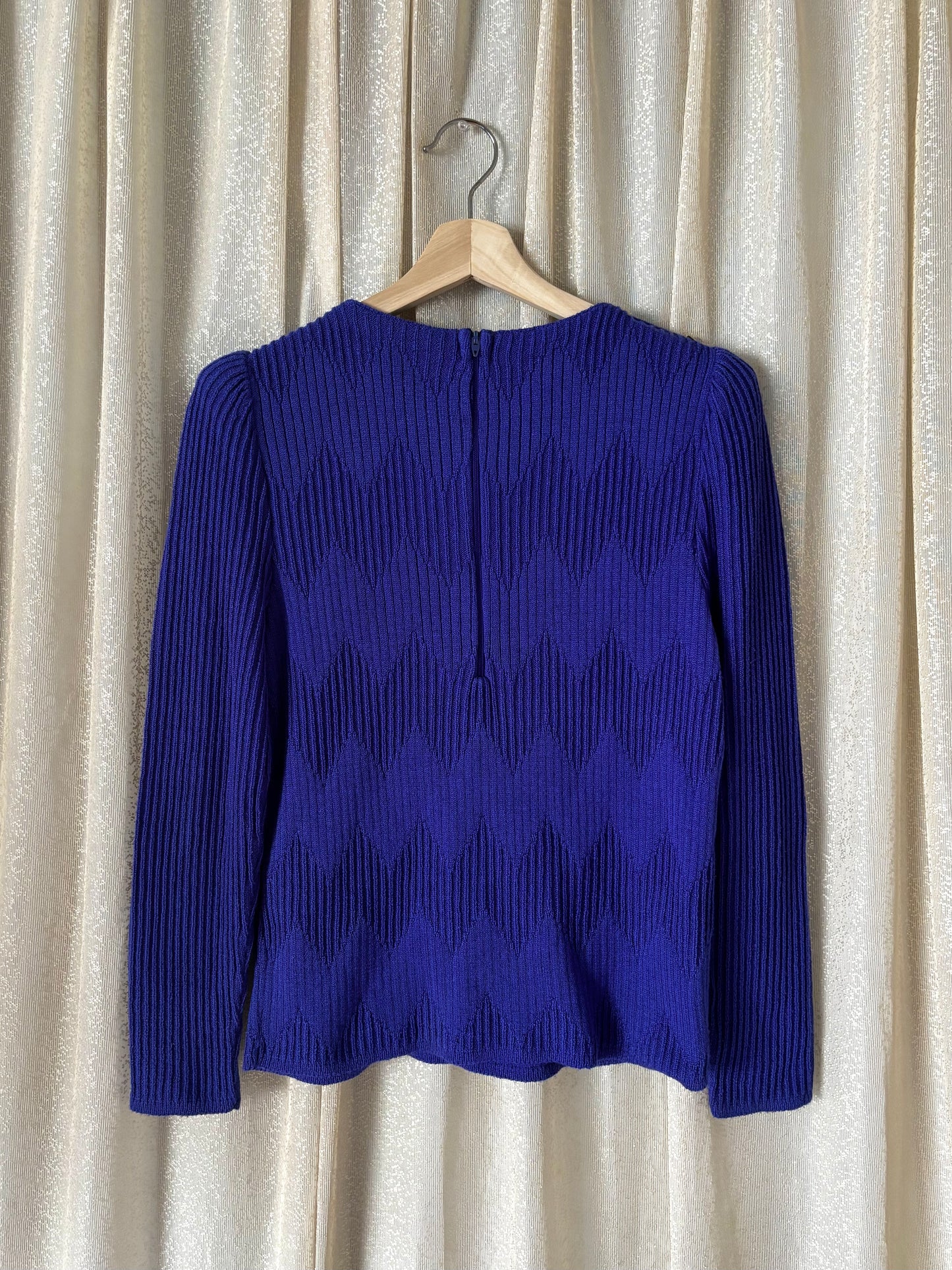 80s purple chevron sweater