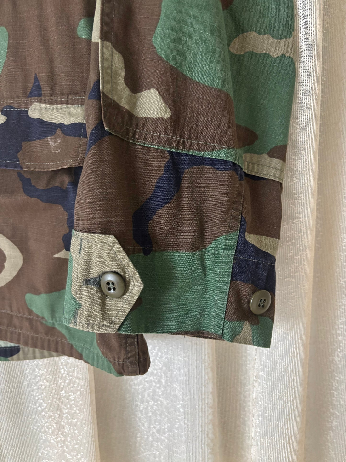 80s/90s woodland camo ripstop military jacket