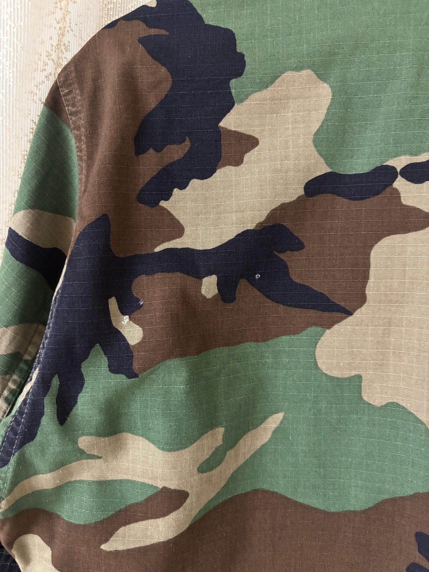 80s/90s woodland camo ripstop military jacket