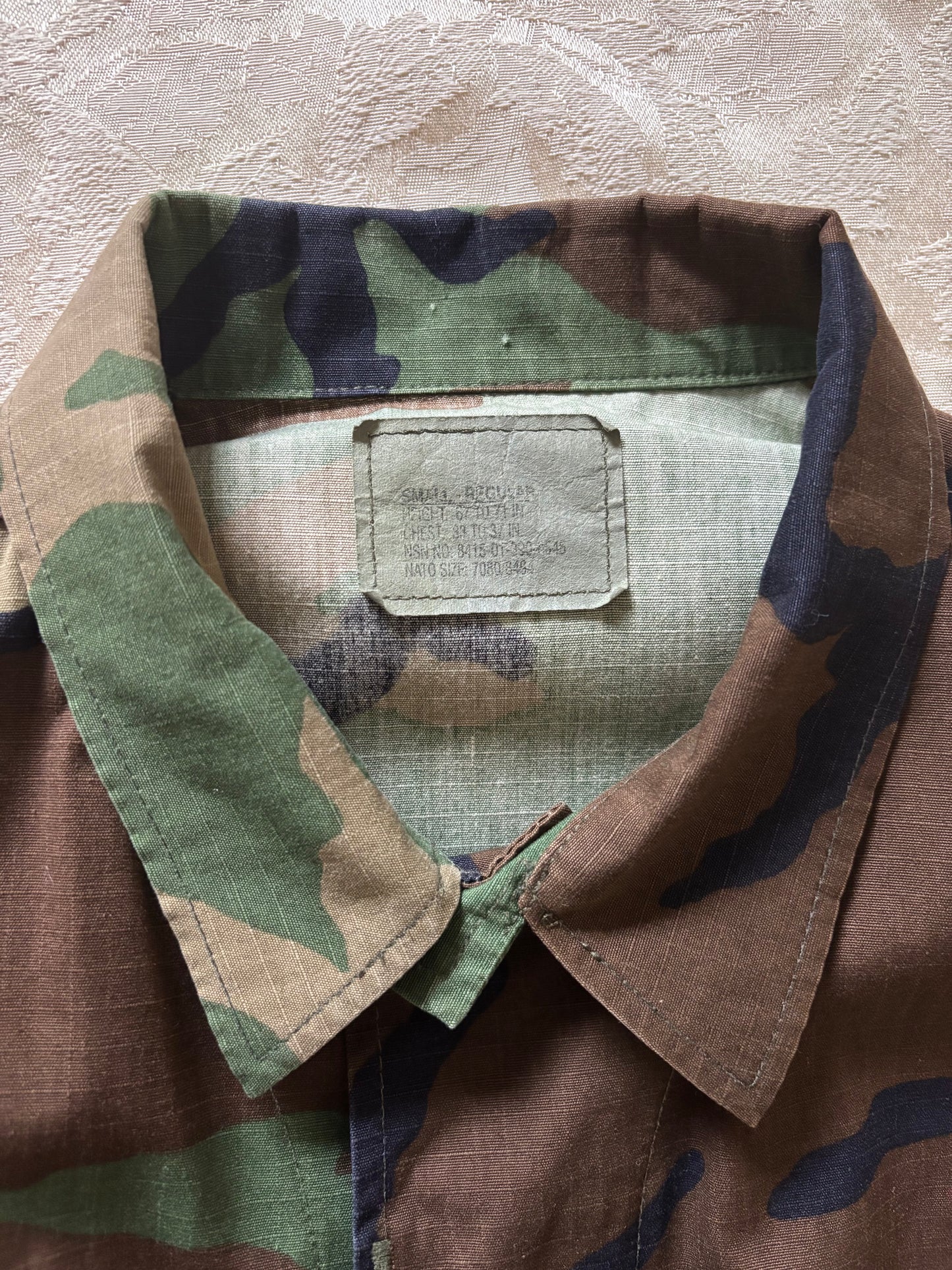 80s/90s woodland camo ripstop military jacket