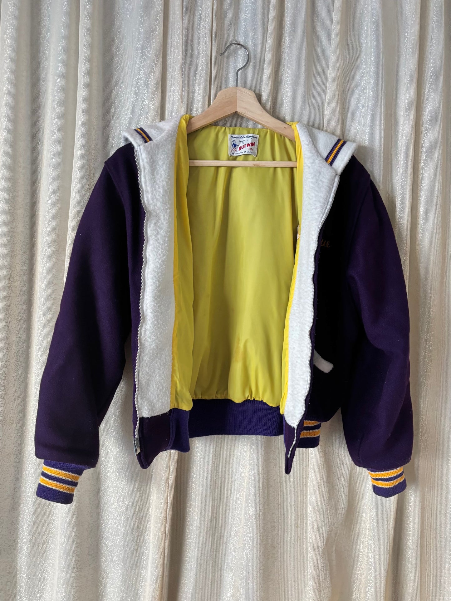 Vintage Butwin purple wool varsity jacket