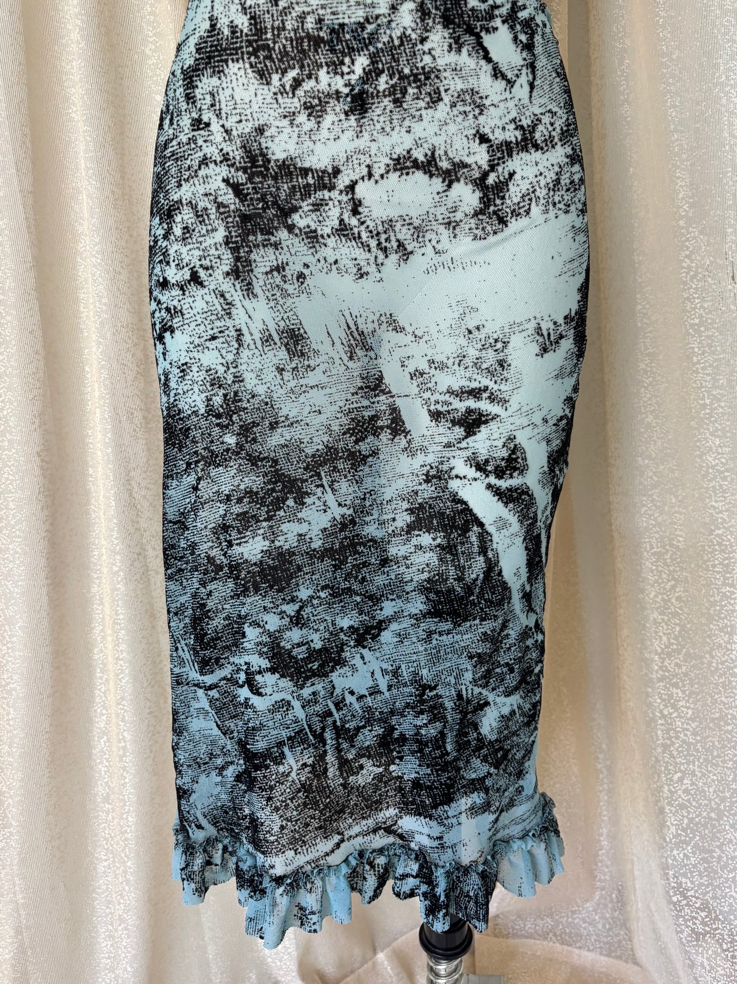 00s Diane von Furstenberg abstract mesh midi dress