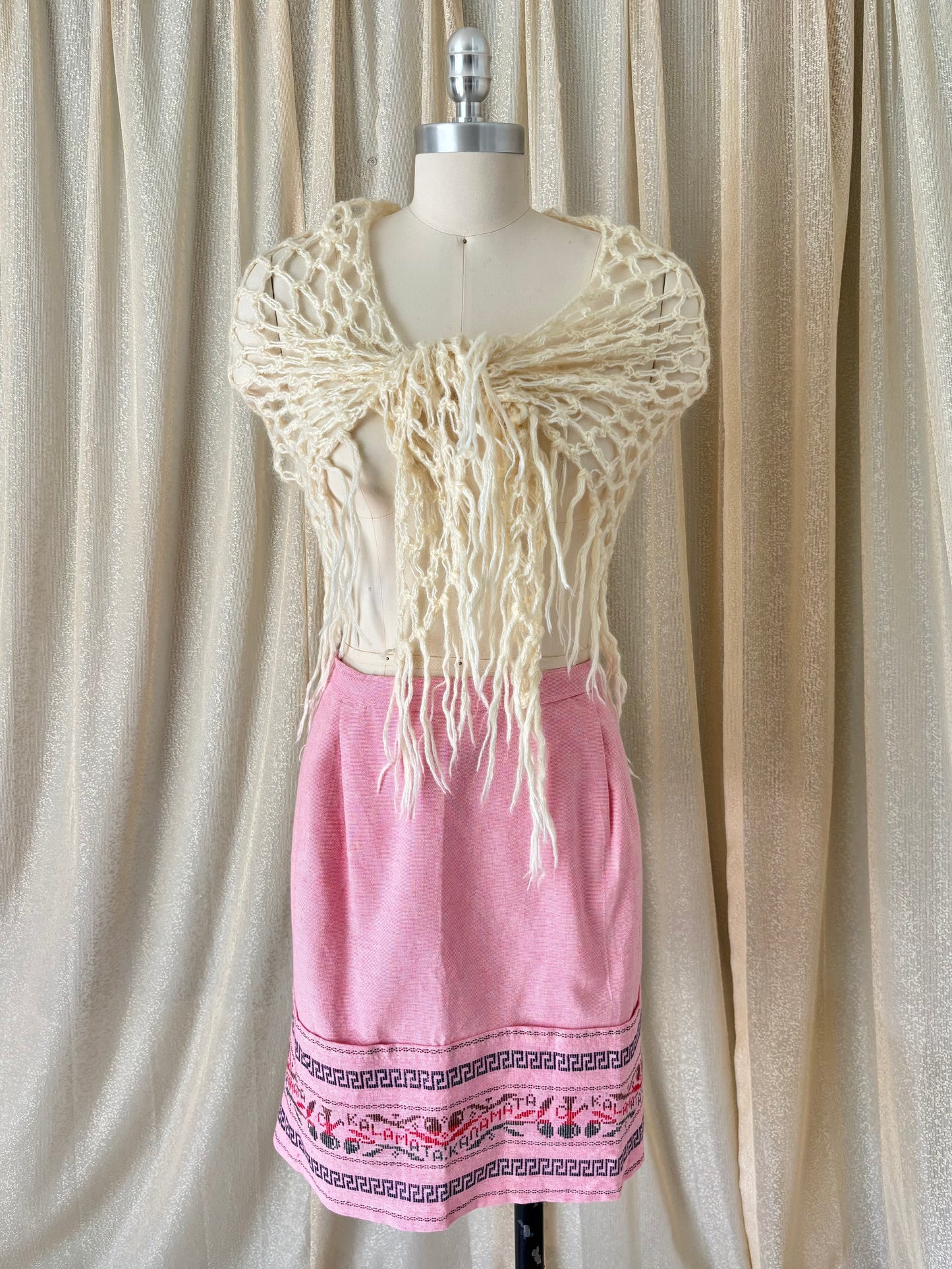 Vintage "Kalamata" Greek souvenir linen apron