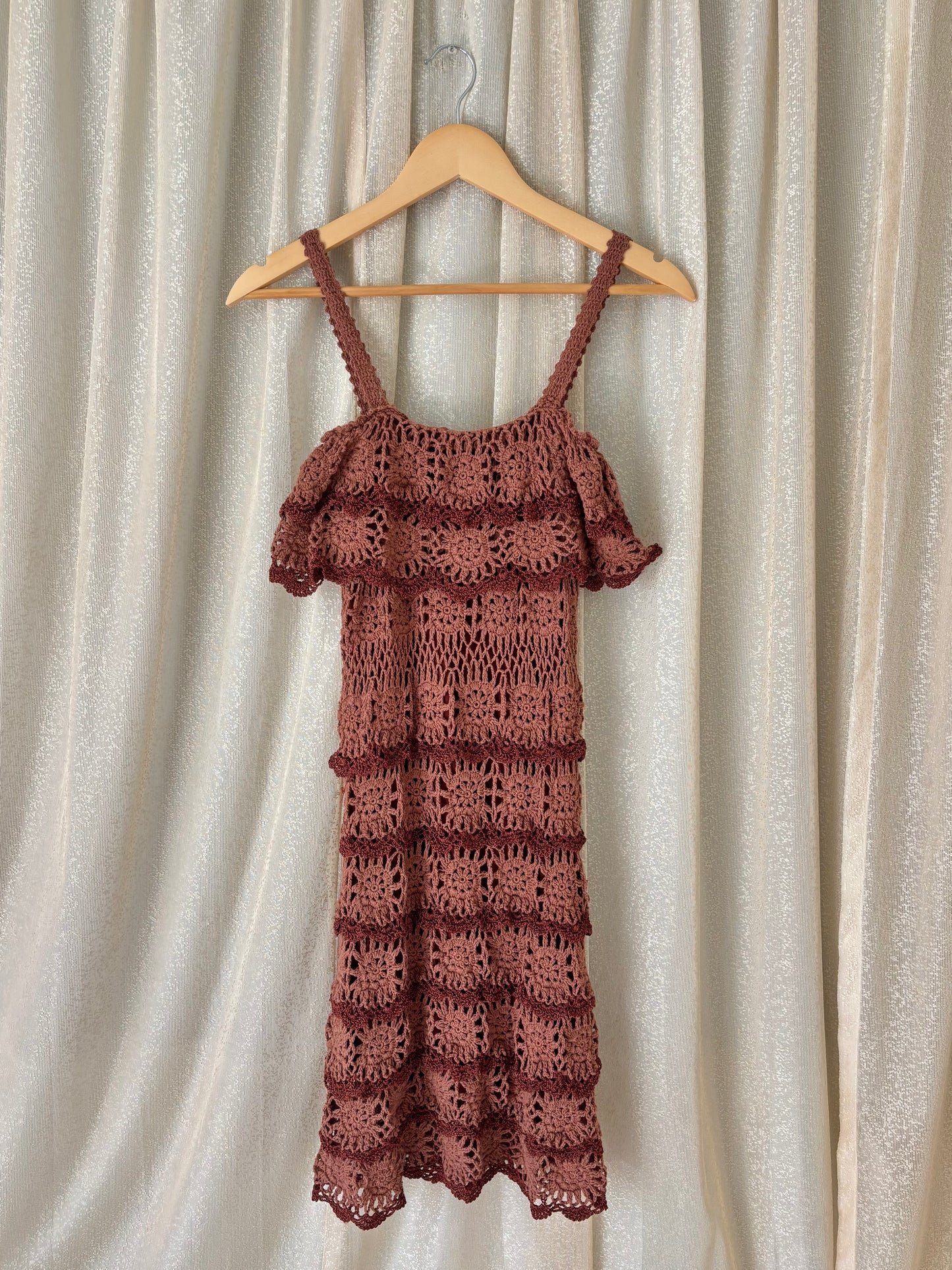 Cotton crochet floral dress