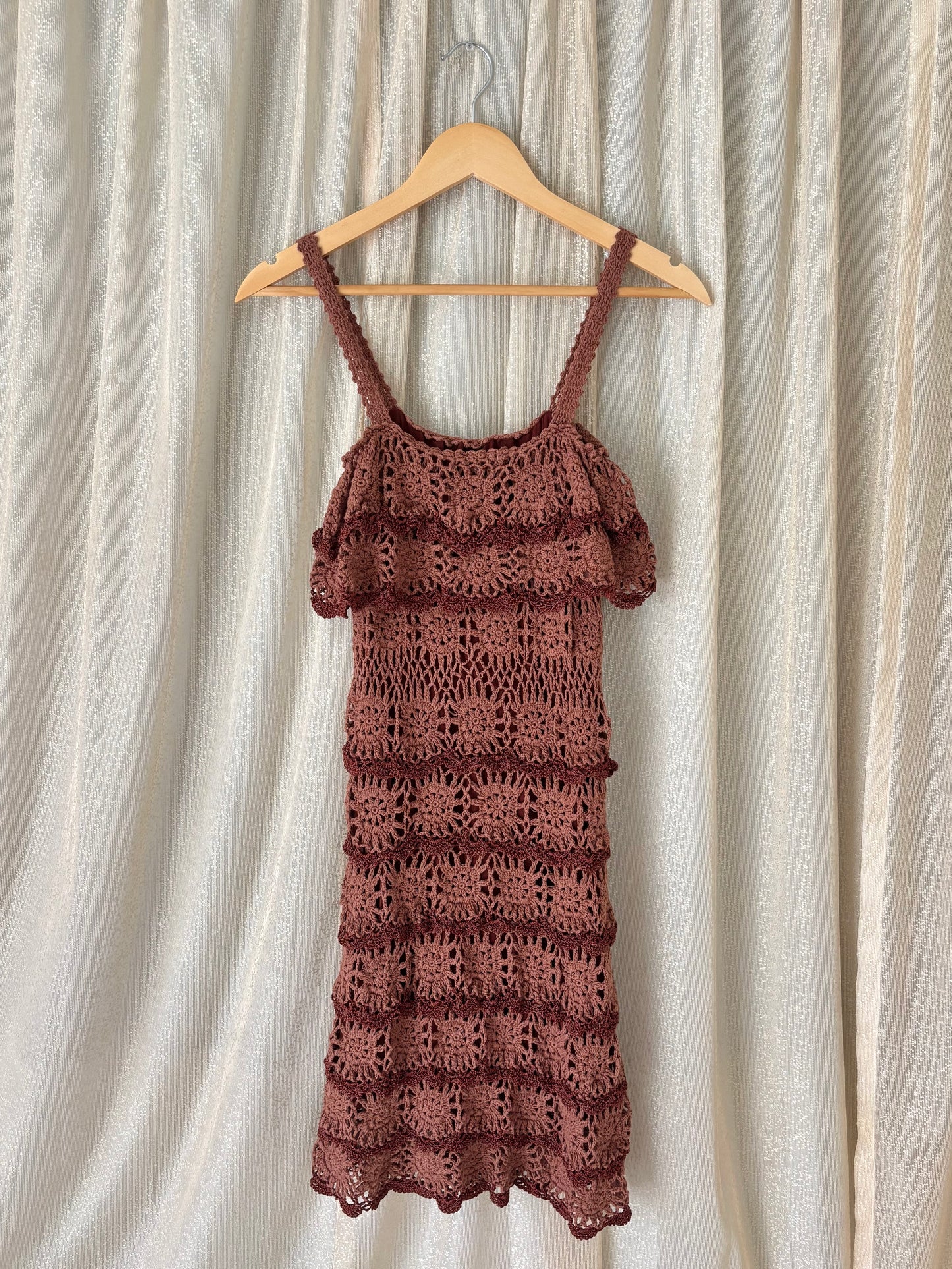 Cotton crochet floral dress