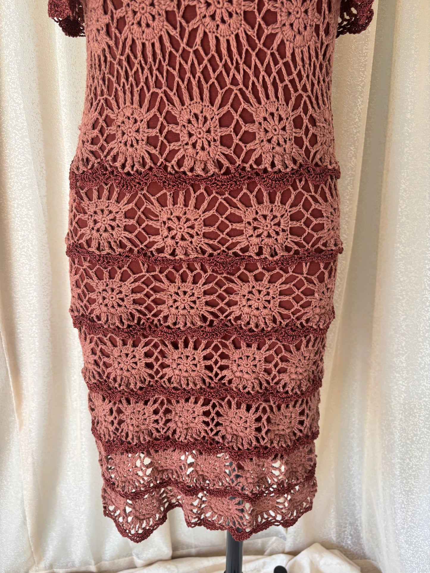 Cotton crochet floral dress