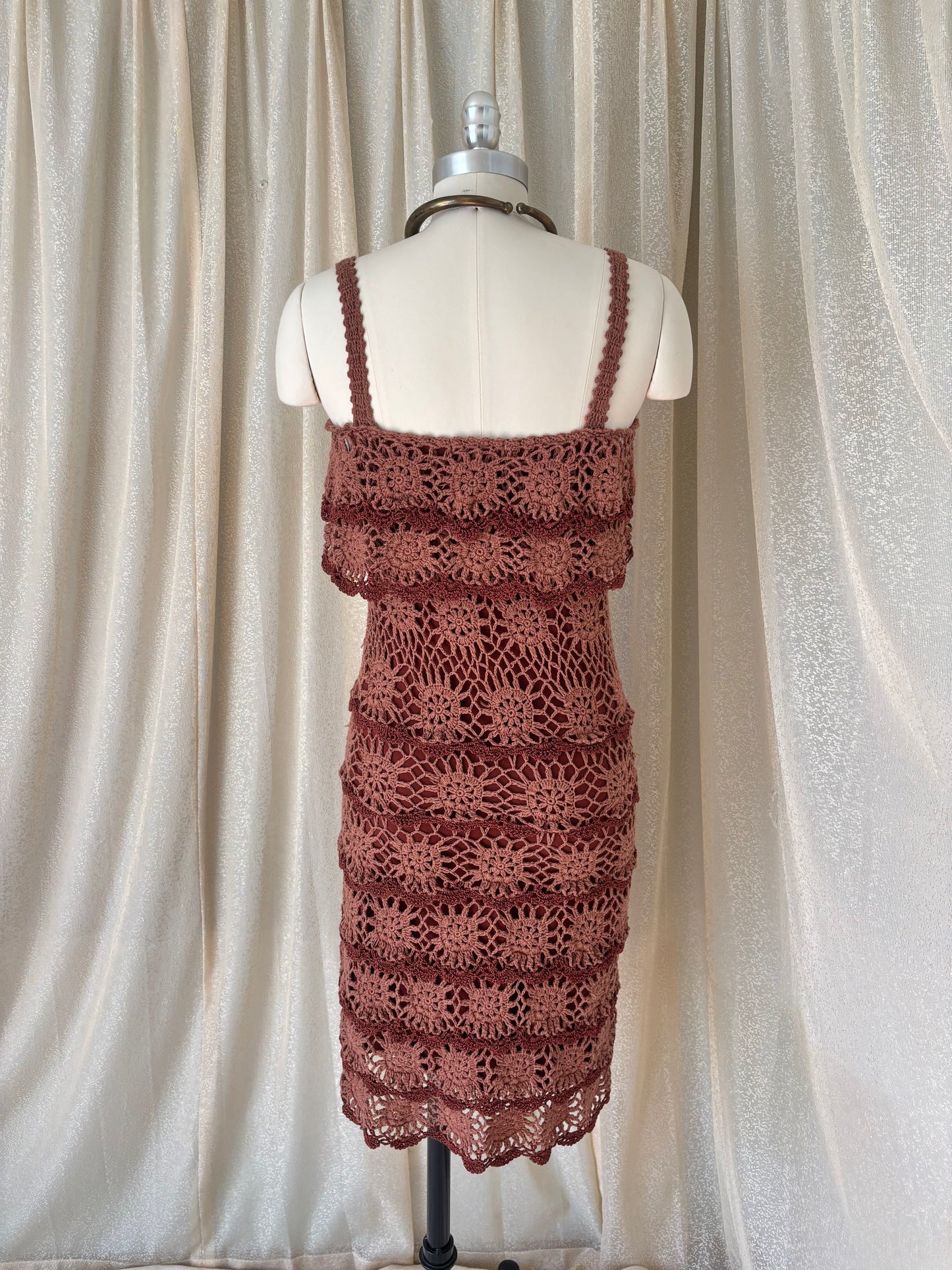 Cotton crochet floral dress