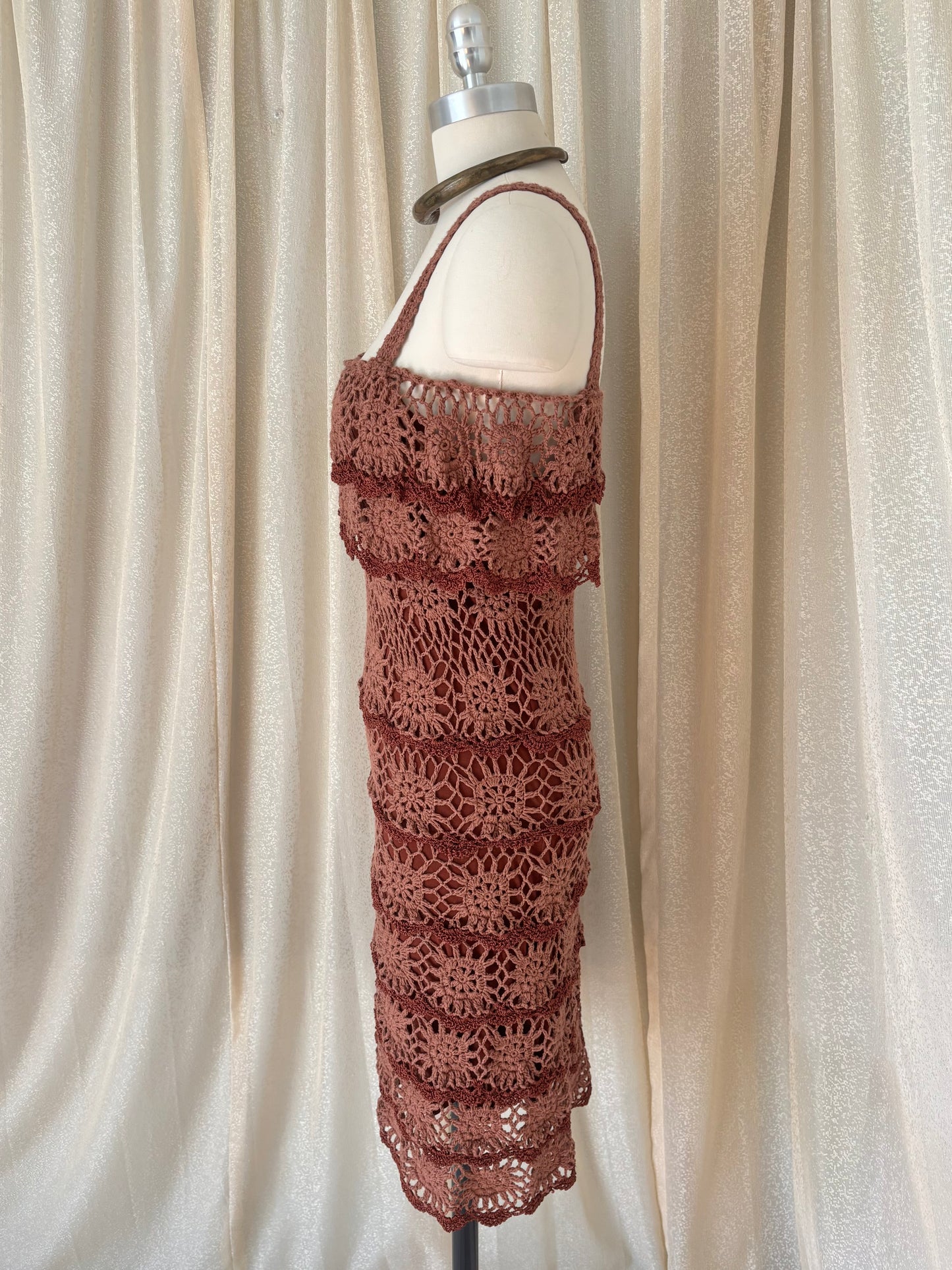 Cotton crochet floral dress