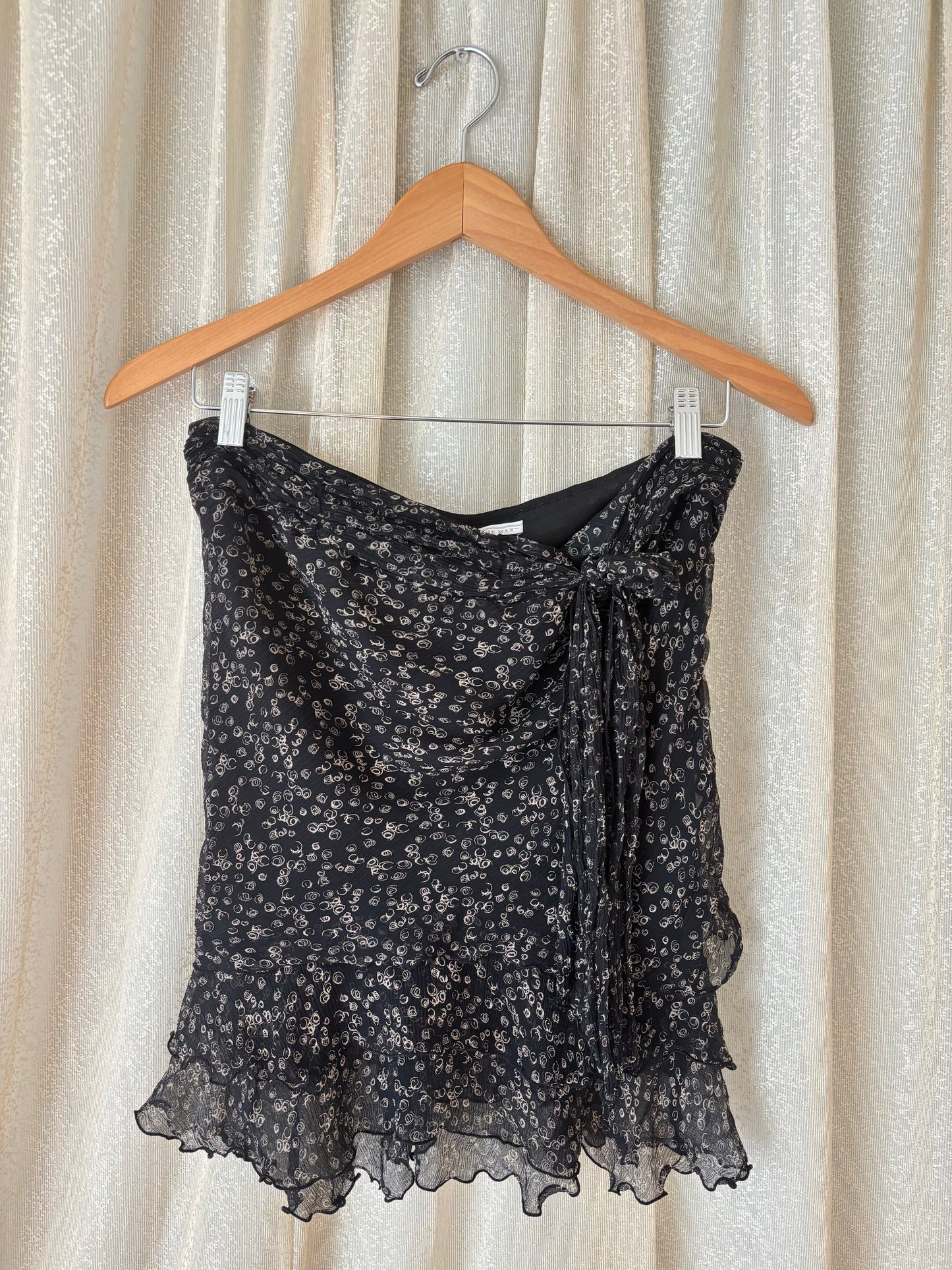 To The Max silk strapless layered top