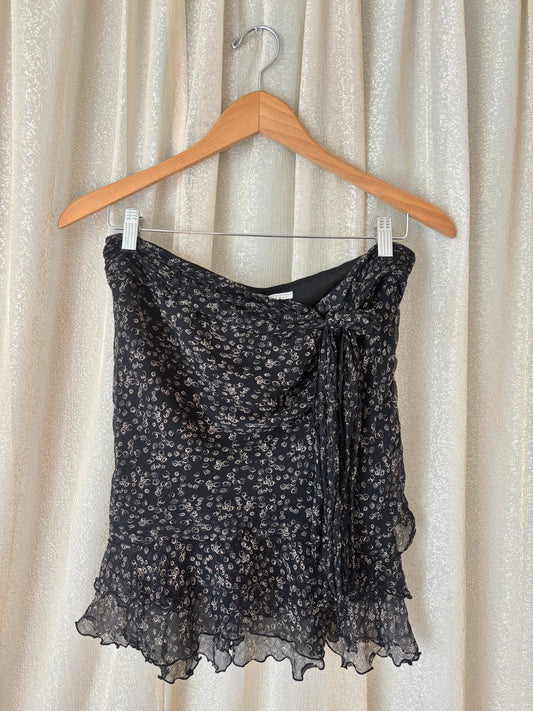 To The Max silk strapless layered top