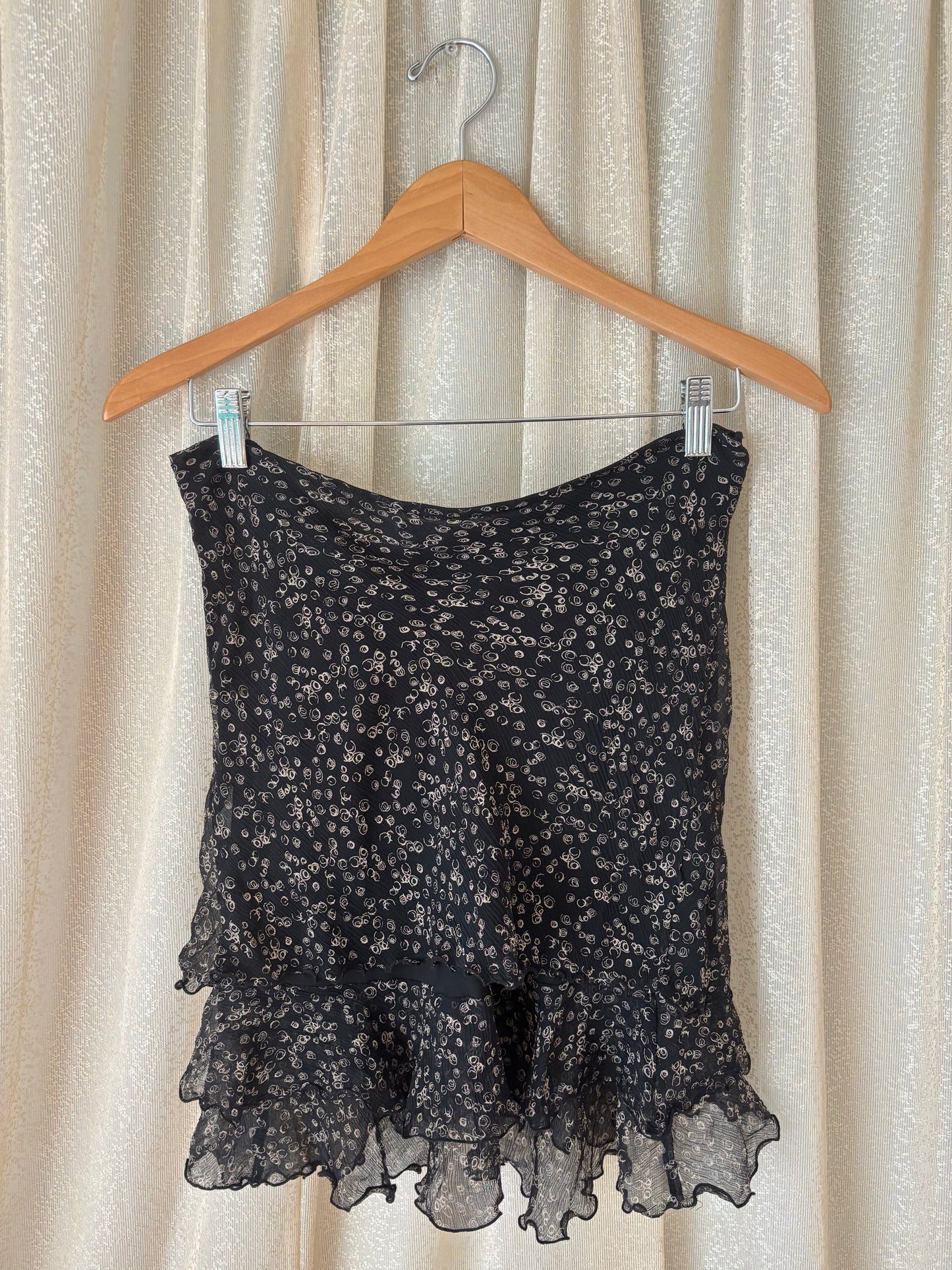 To The Max silk strapless layered top
