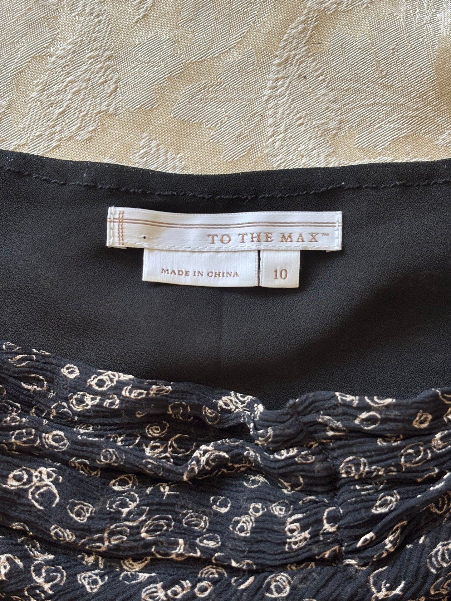 To The Max silk strapless layered top