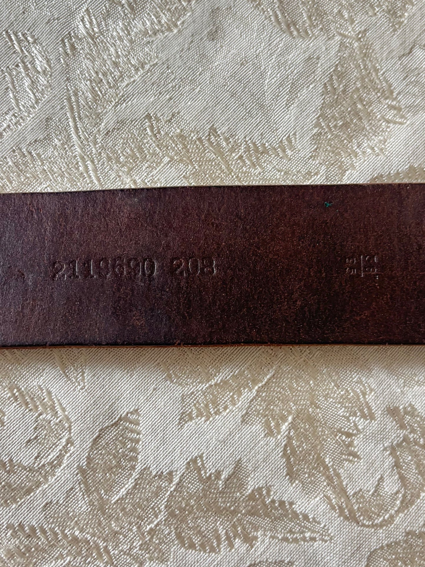 Ralph Lauren Made in England brass O-ring leather belt
