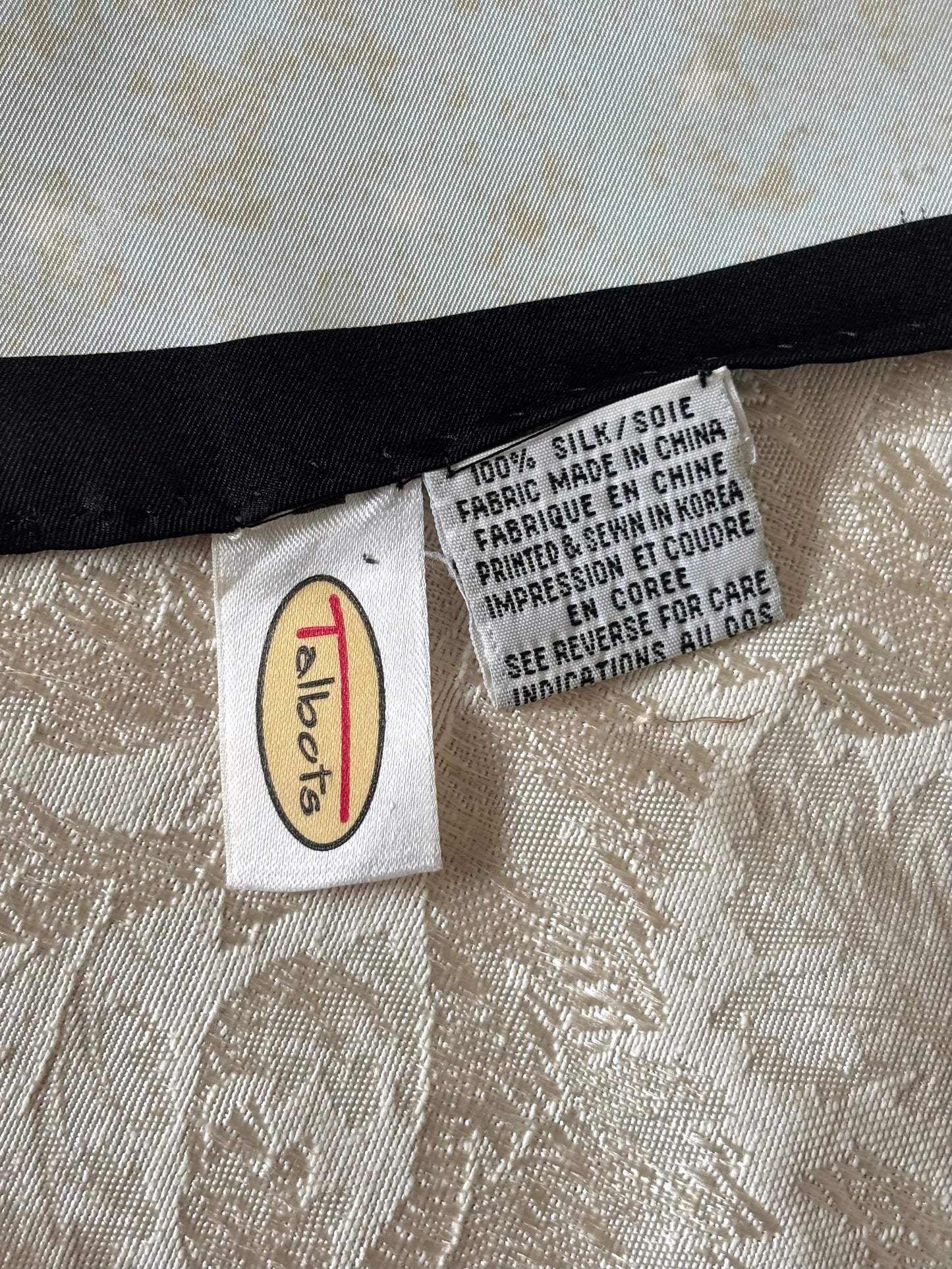 Vintage Talbots whimsical zodiac silk scarf